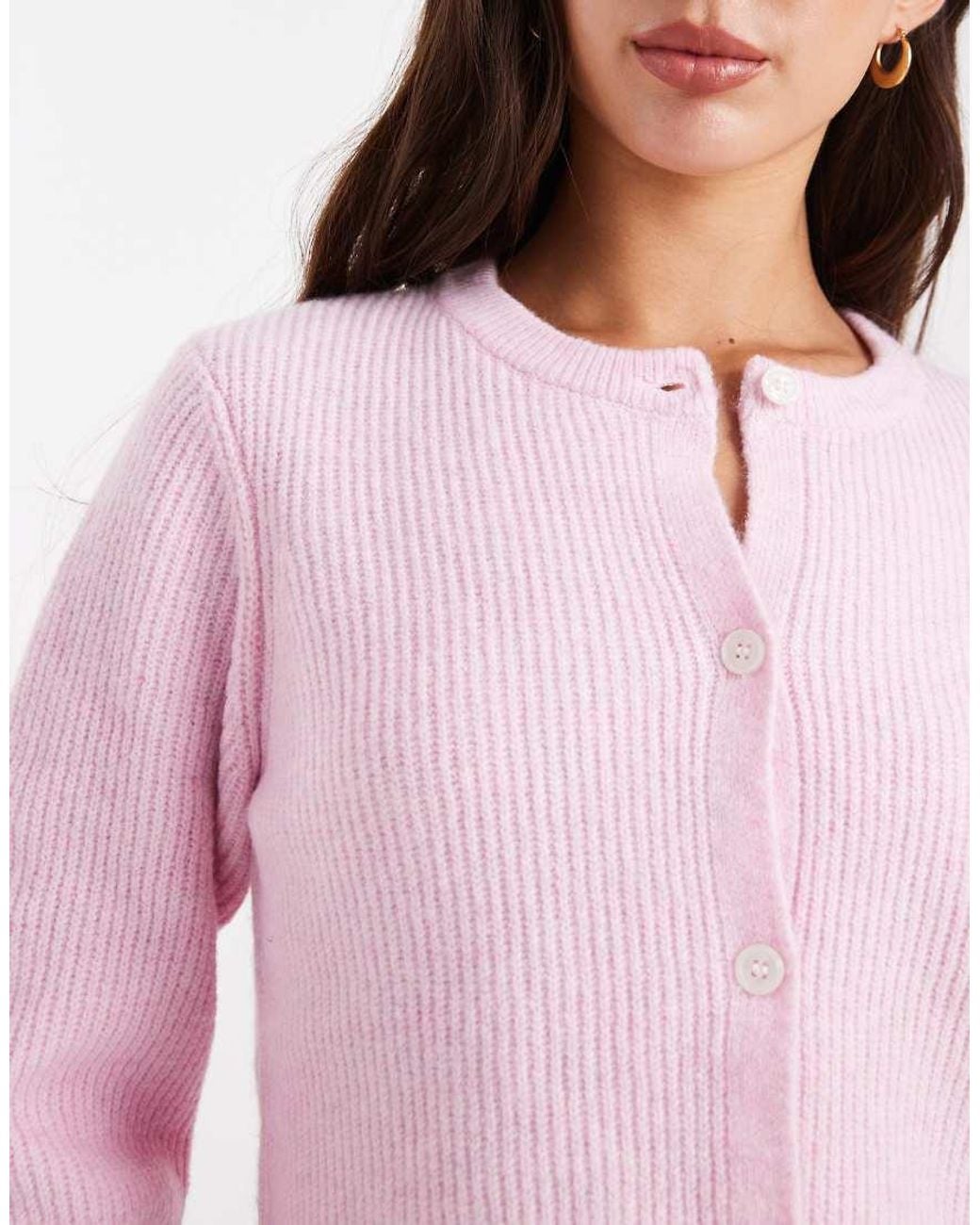 Pieces Red Soft Knit Long Sleeve Cardigan