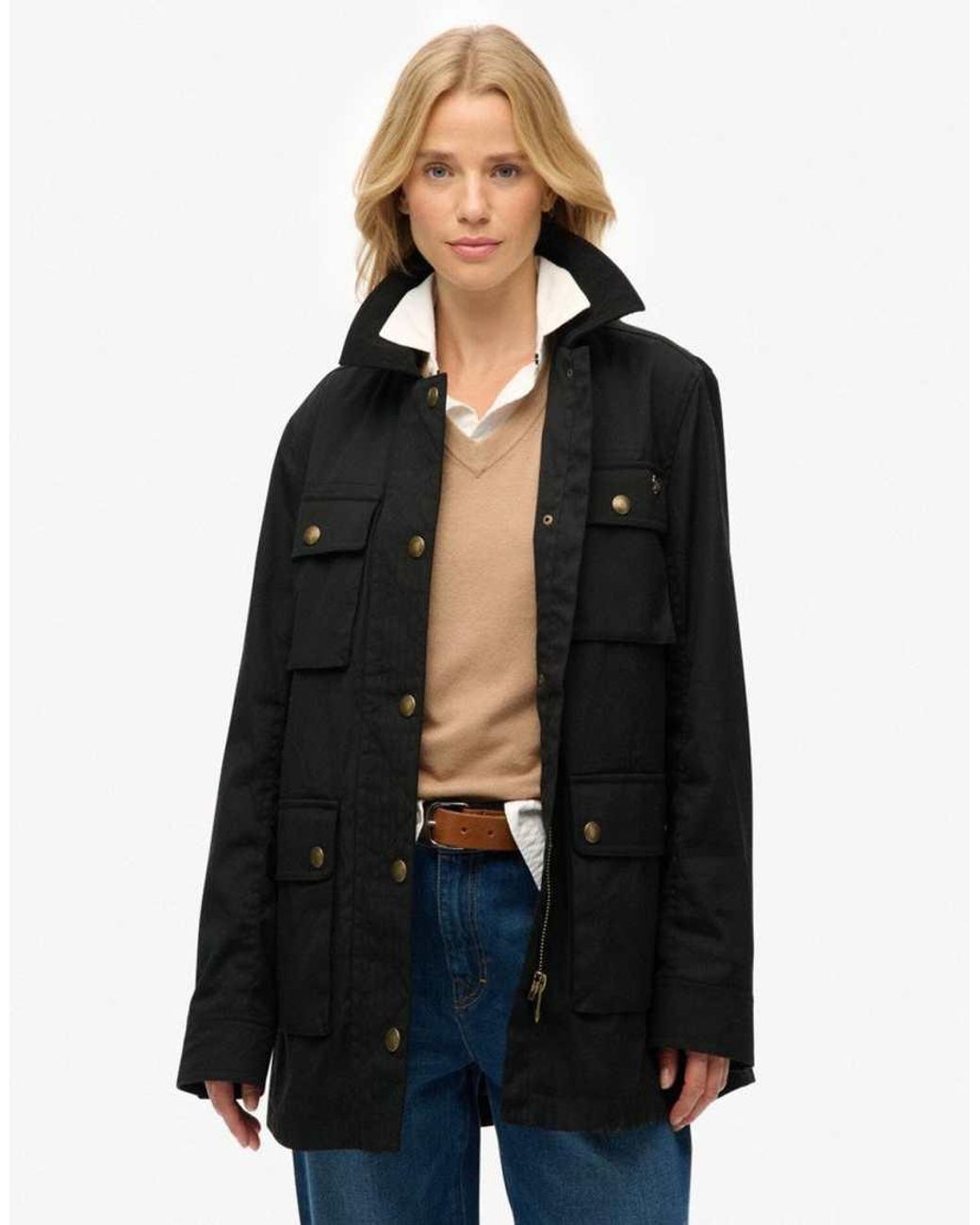 Superdry Black Wax Jacket