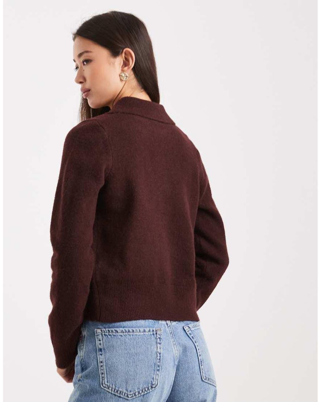 New Look Brown Collar Cardigan