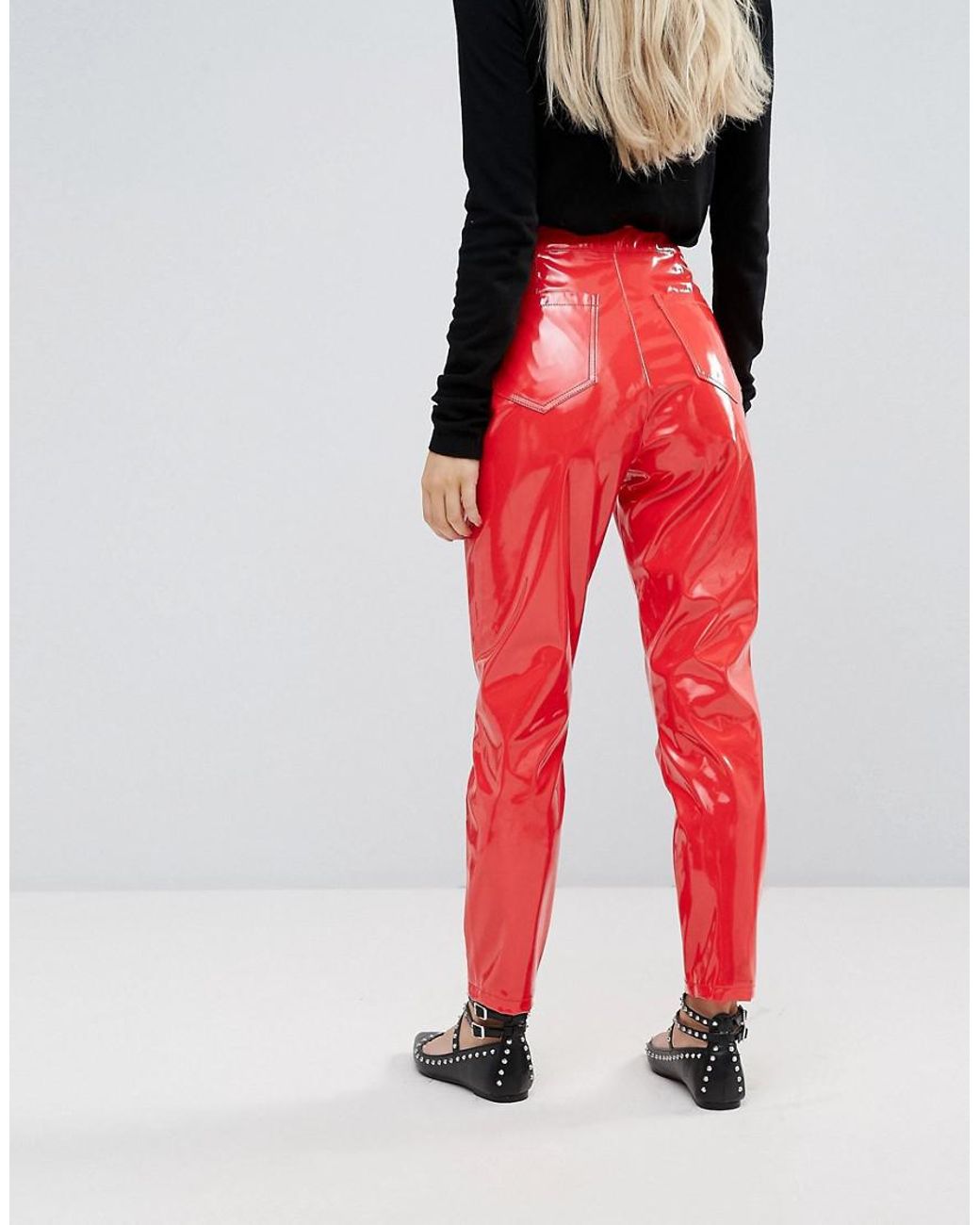 Brand Spanking New Vinyl Pants  Red  Fashion Nova Pants  Fashion Nova