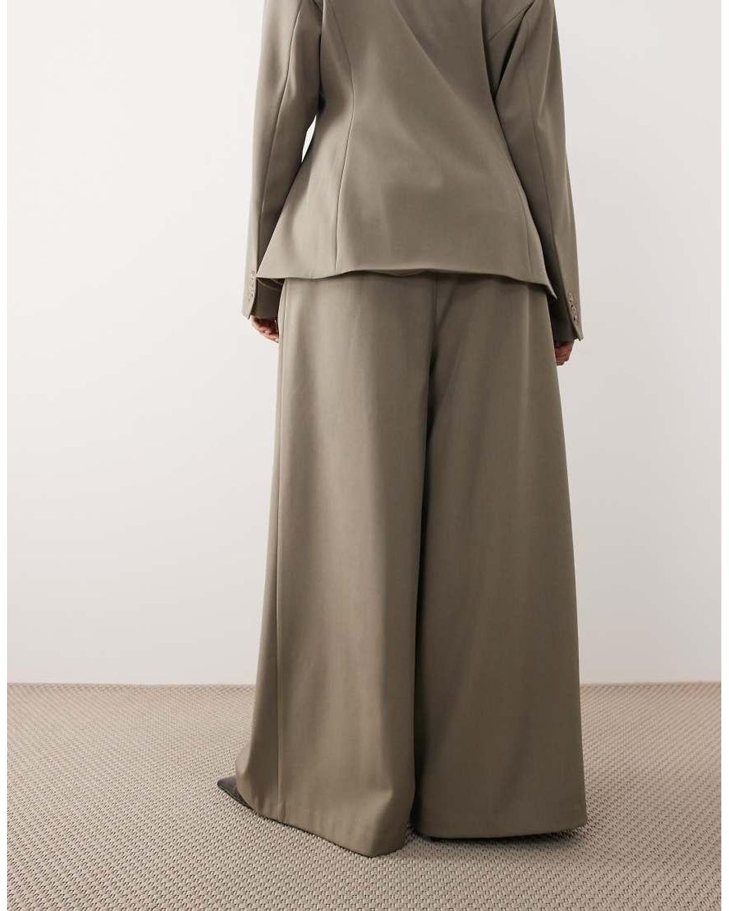 ARRANGE Natural Curve Draped Tailored Wide Leg Trouser