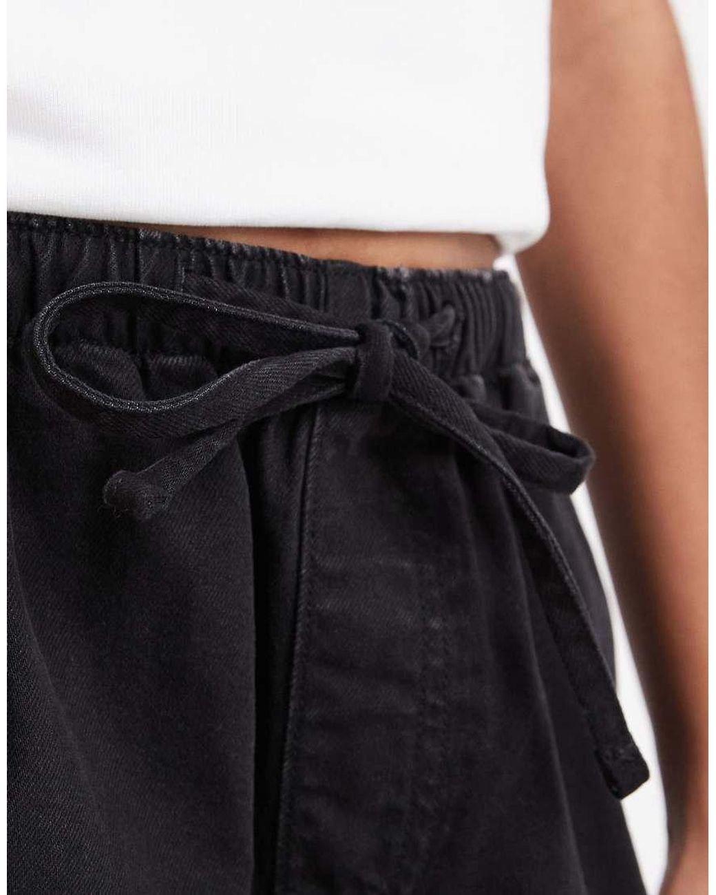 ASOS White Denim Pull On Shorts