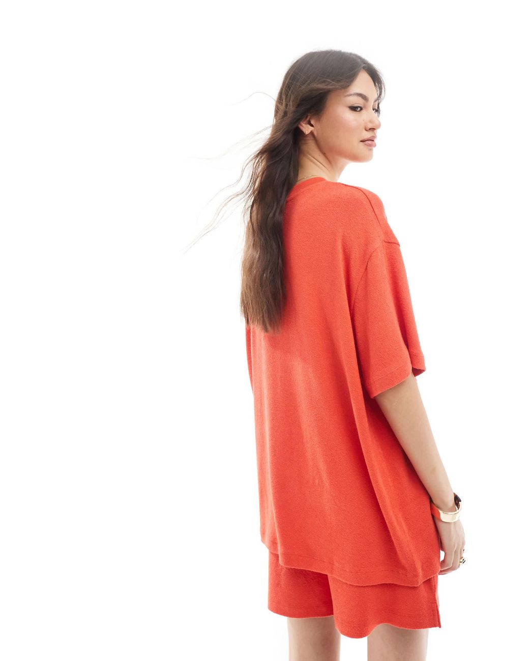 ASOS Red – strukturiertes oversize-t-shirt aus strick