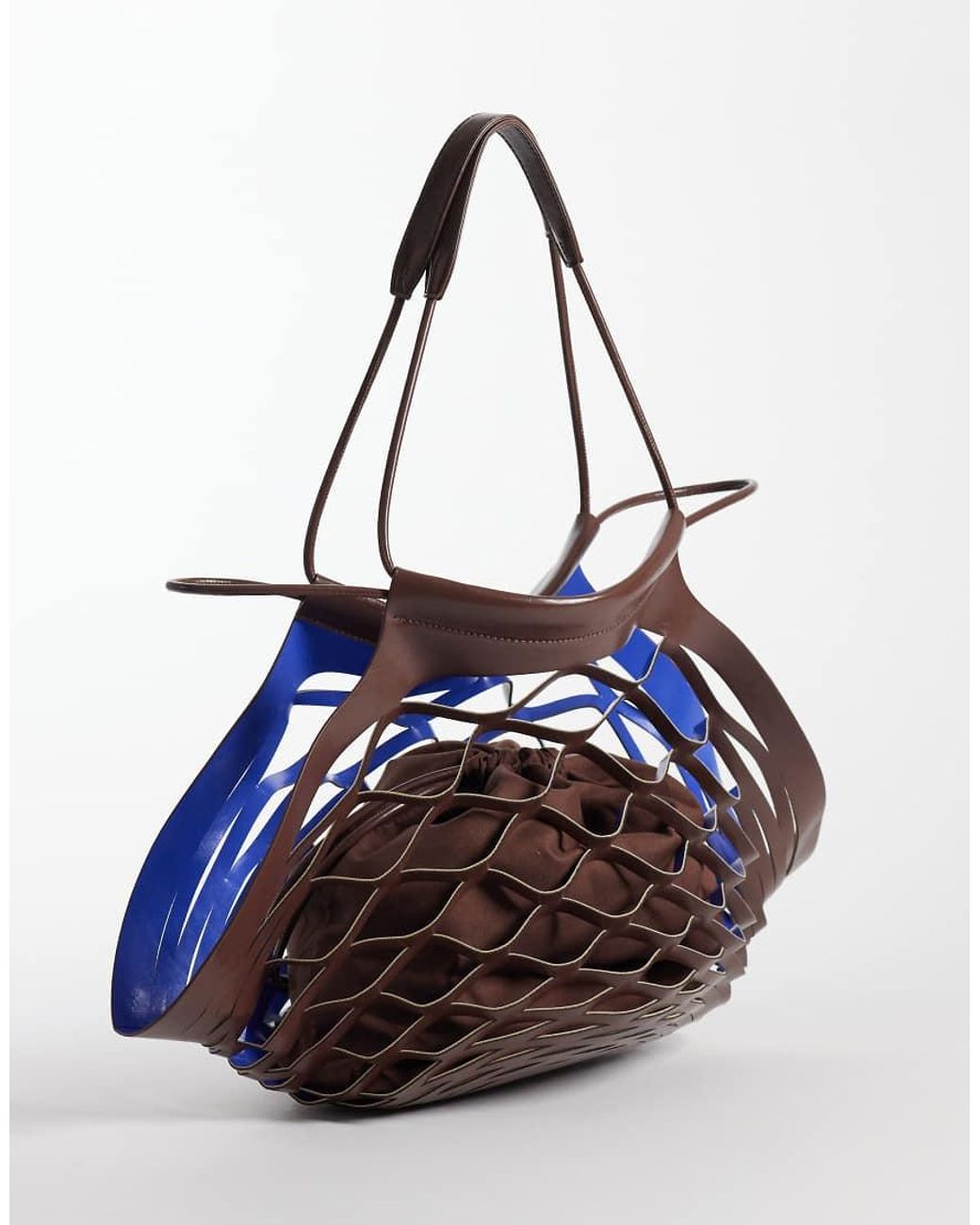 ASOS Blue Laser Cut Slouchy Tote Bag