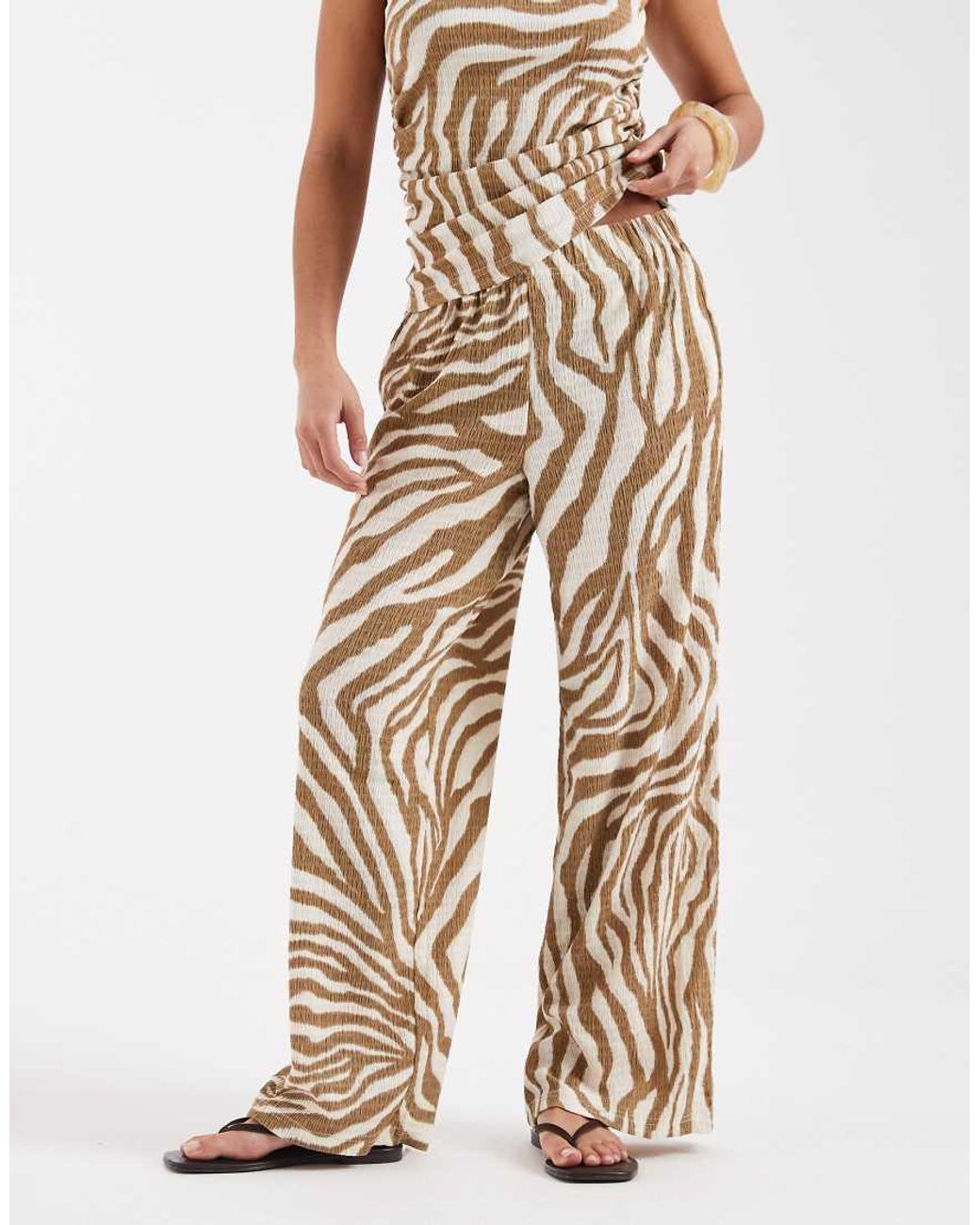 Vero Moda Metallic Wide Leg Textured Jersey Trouser Co-Ord