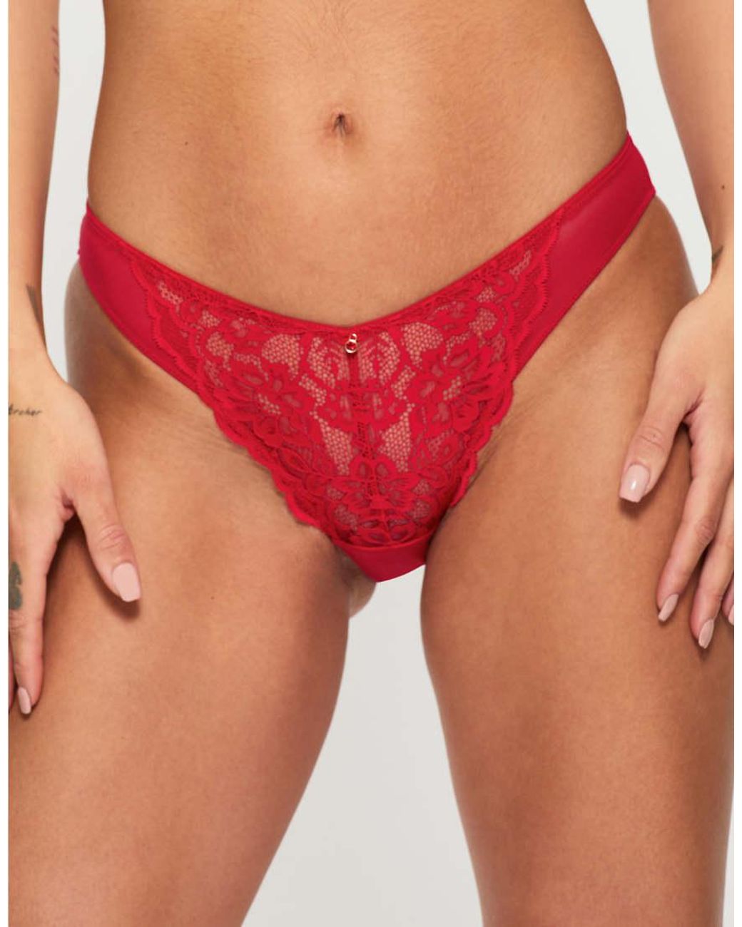 Ann Summers Red Sexy Lace Brazilian Brief