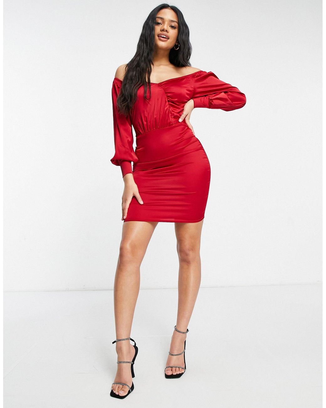 Femme Luxe square neck corset style midi dress with detachable