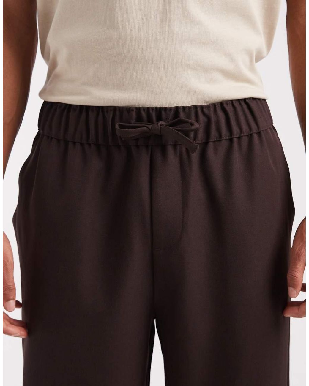 New Look Black Wide Leg Trousers for men