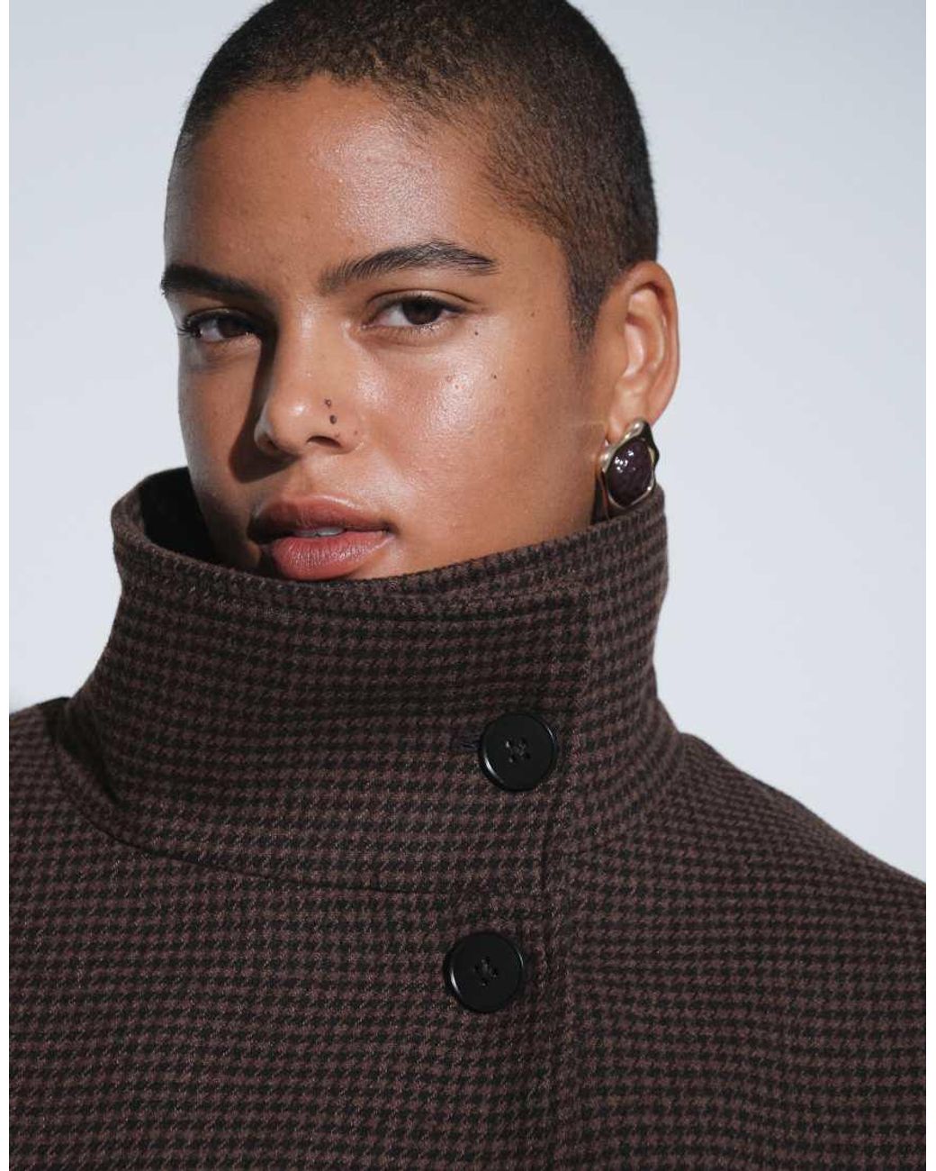 ASOS Blue Asos Design Curve Funnel Harrington Formal Jacket