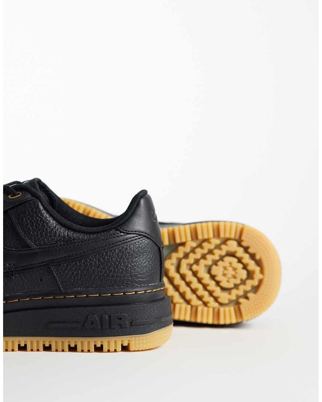 Nike Blue Air Force 1 Luxe Trainers With Chunky Gum Sole for men
