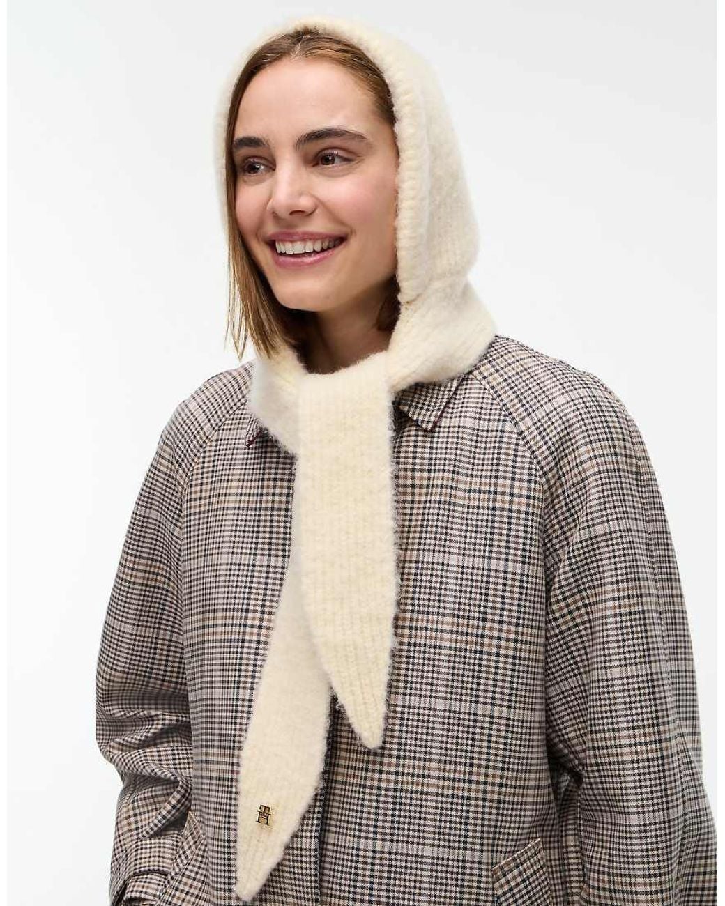 Tommy Hilfiger Natural Chic Knitted Hood With Alpaca