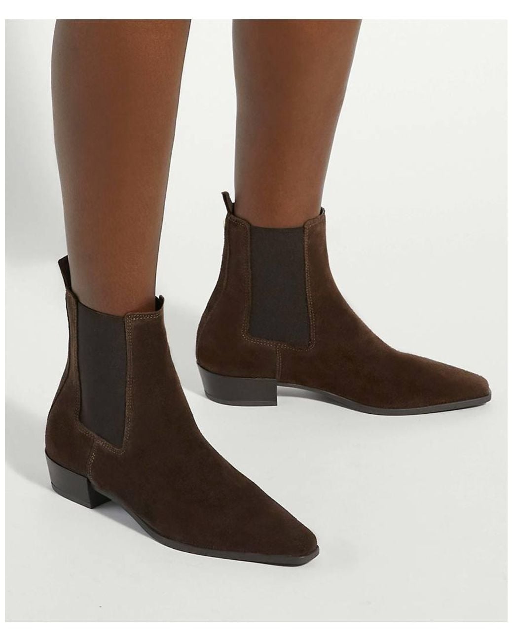 Dune Brown Parkas Ankle Boots