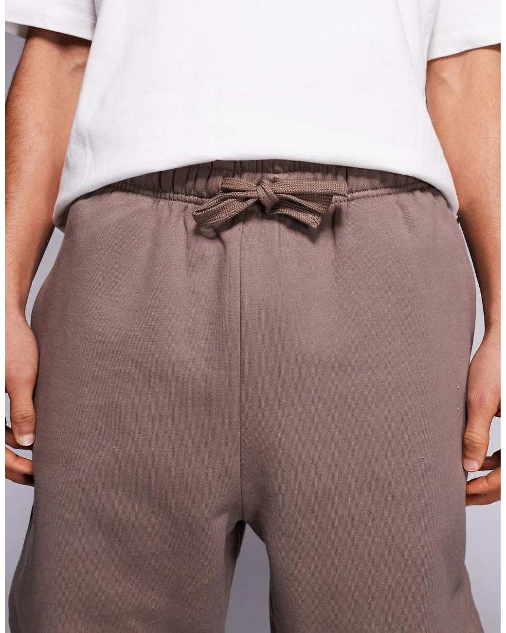 ASOS Brown Premium Heavyweight Cuffed Jogger for men