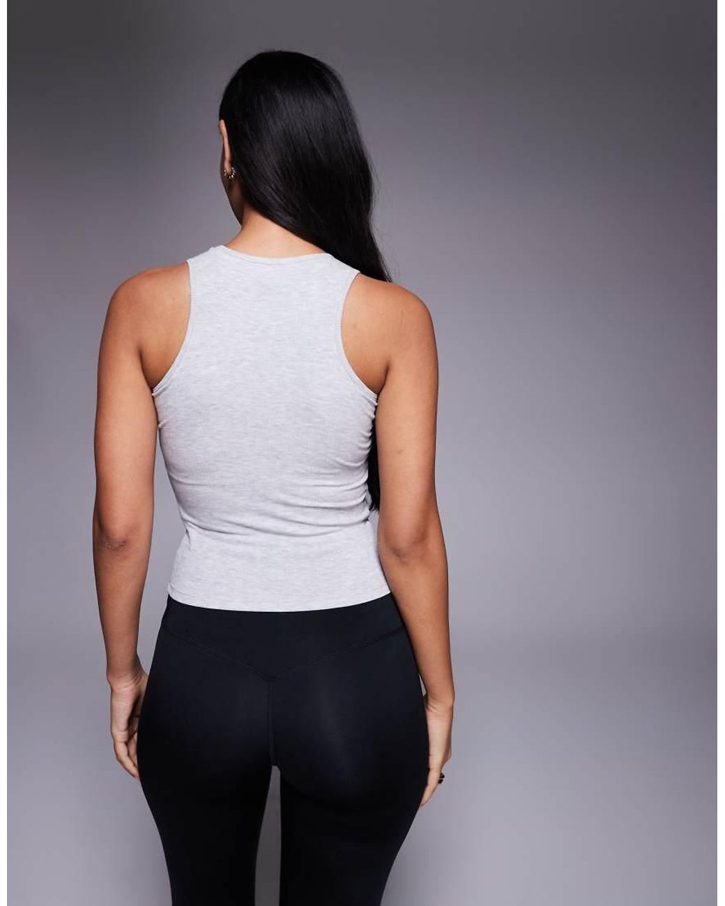 4505 Purple Plush Lightweight Ribbed Racer Vest With Inner Bra And Removeable Padding