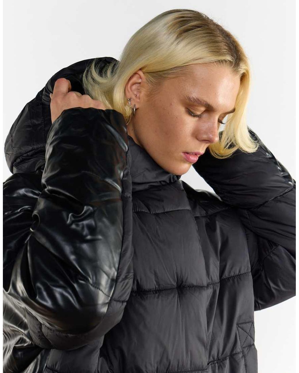 agon® Blue Hooded Puffer Jacket