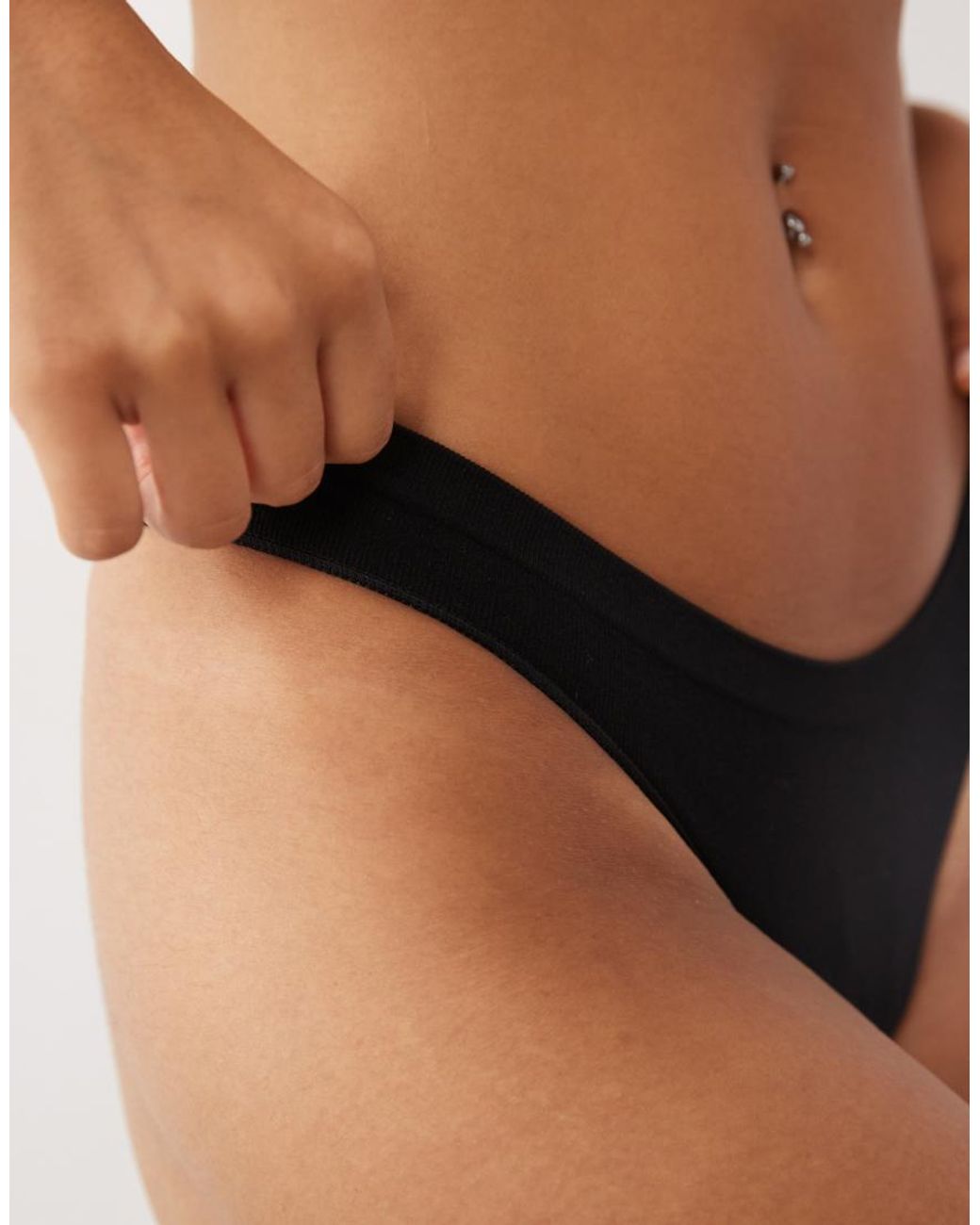 Cotton On Black 2 Pack Seamless Low Rise Thong