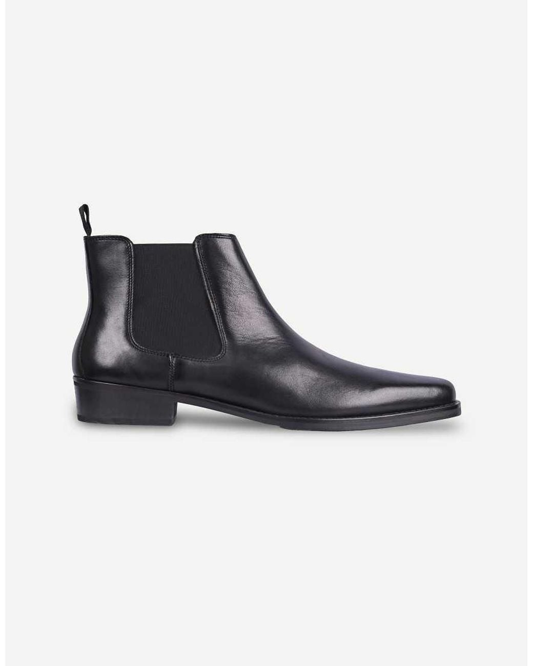 OFF THE HOOK Black Eastwood Leather Chelsea Boots for men