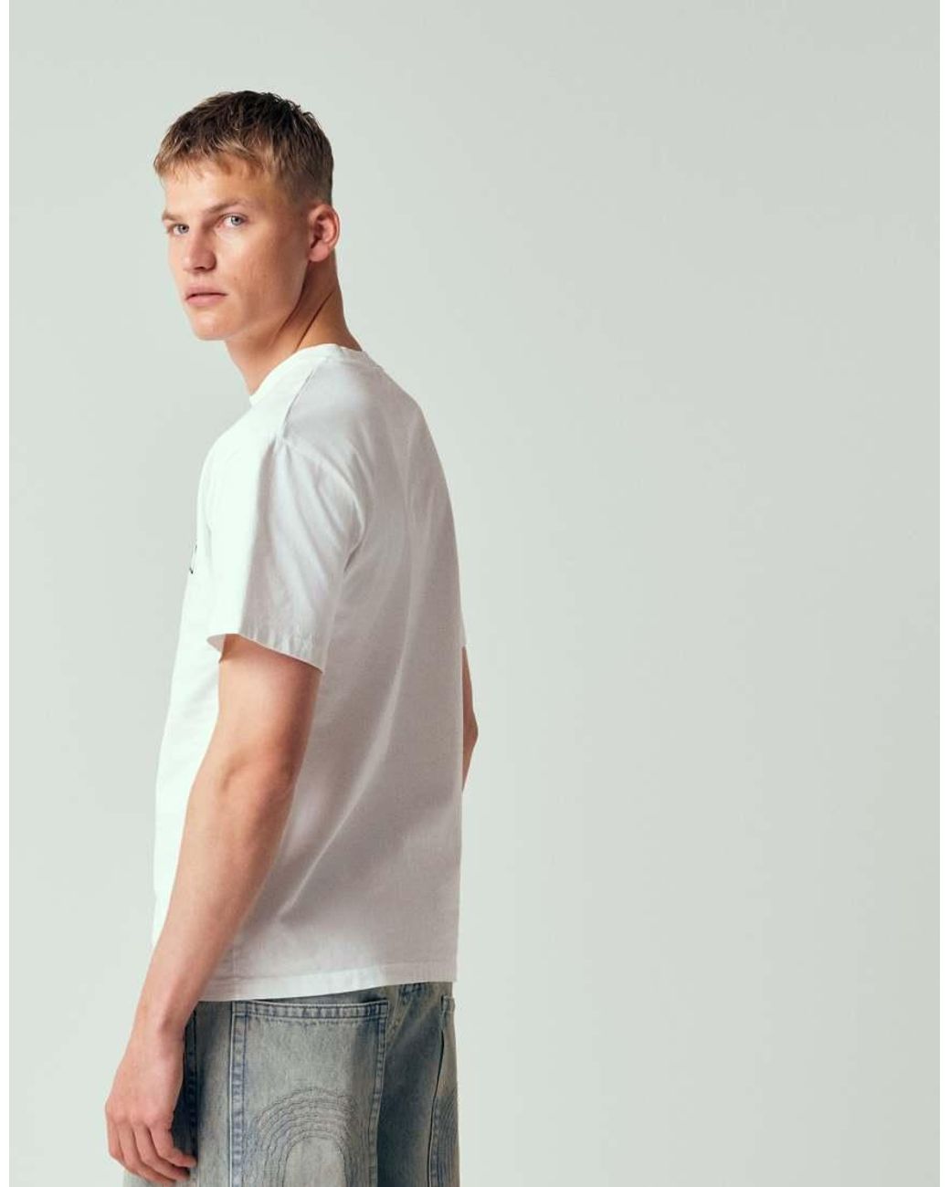 No Problemo Gray 100% Cotton T-shirt With Logo Print for men