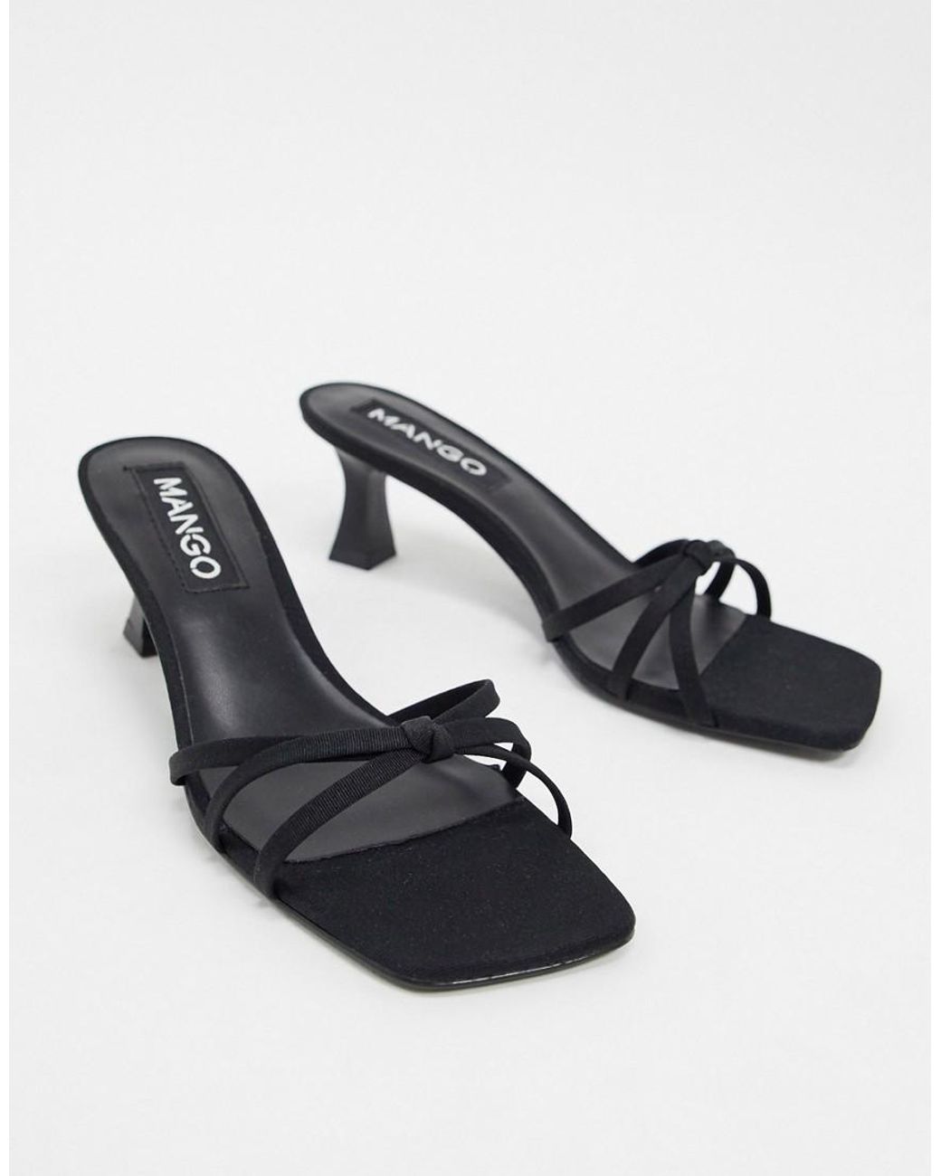 mango black strappy sandals
