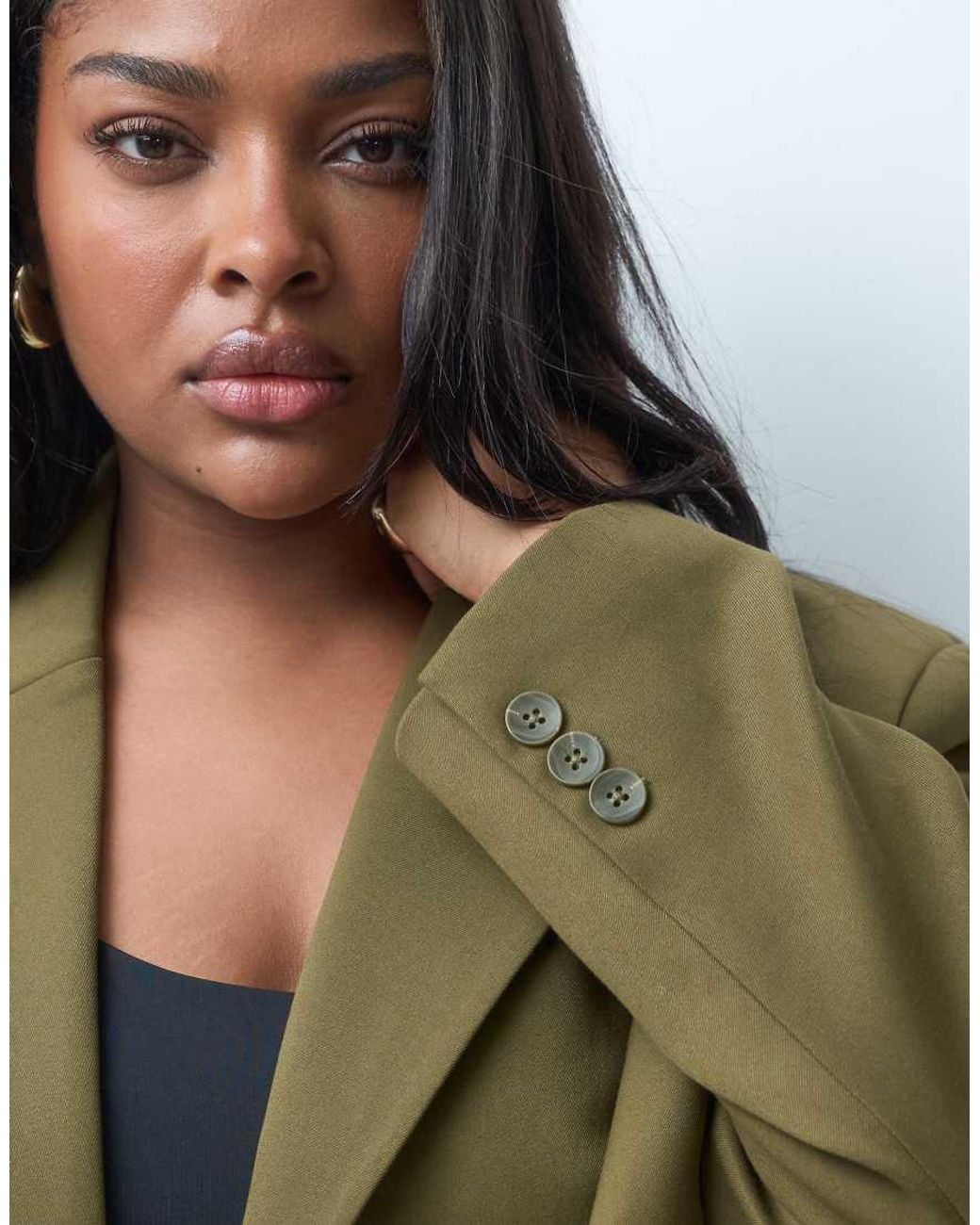 ASOS Green Curve Tailored Oversized Blazer