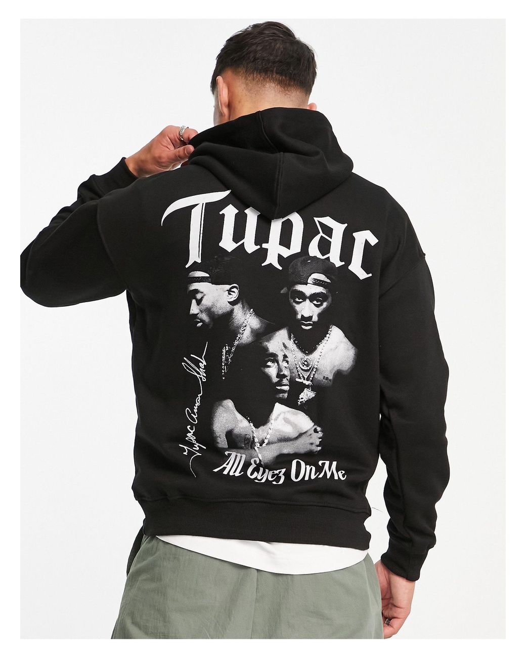Tupac - sweat à capuche imprimé Pull&Bear pour homme en coloris Noir | Lyst