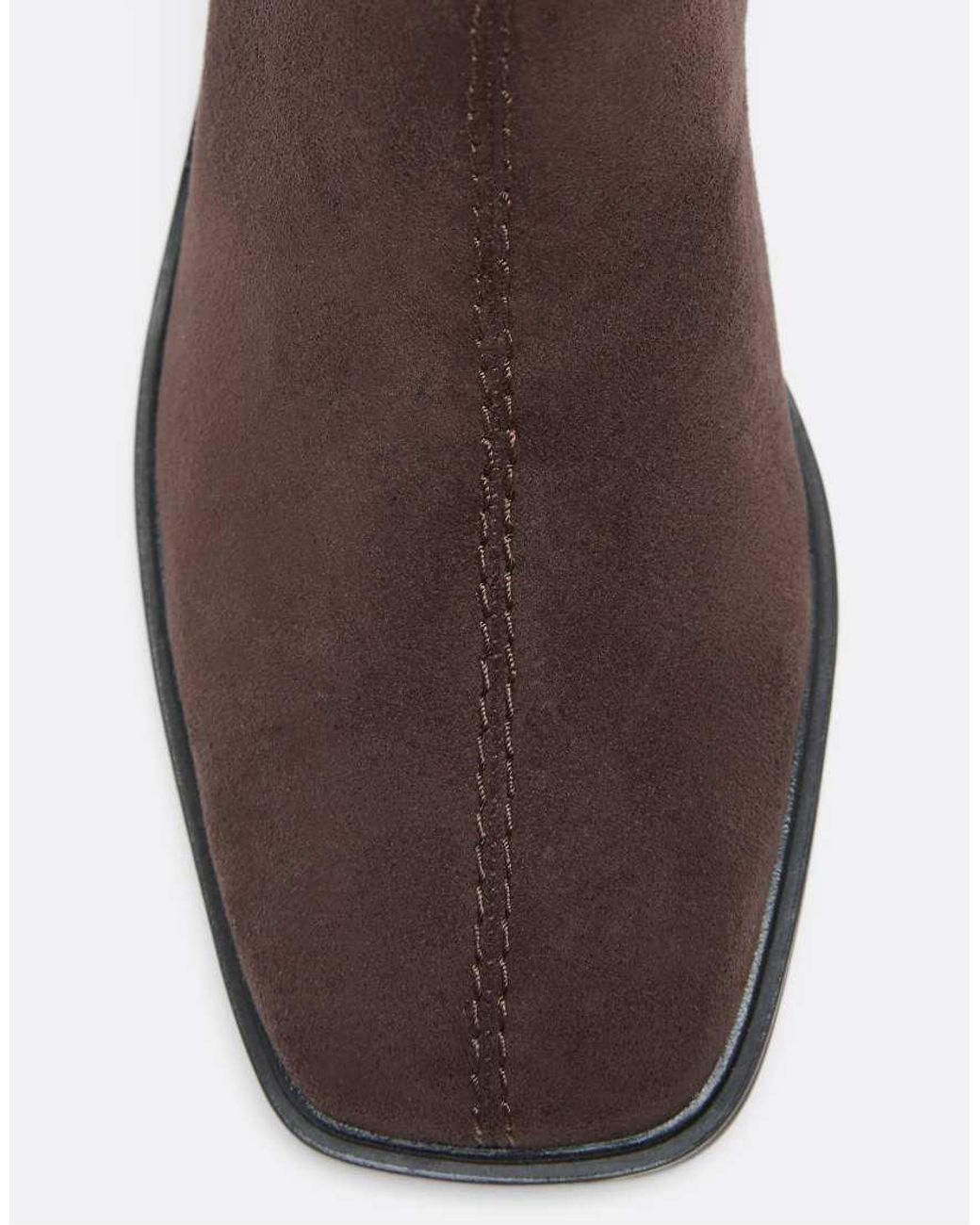 Stradivarius Brown Faux Suede Flat Ankle Boots