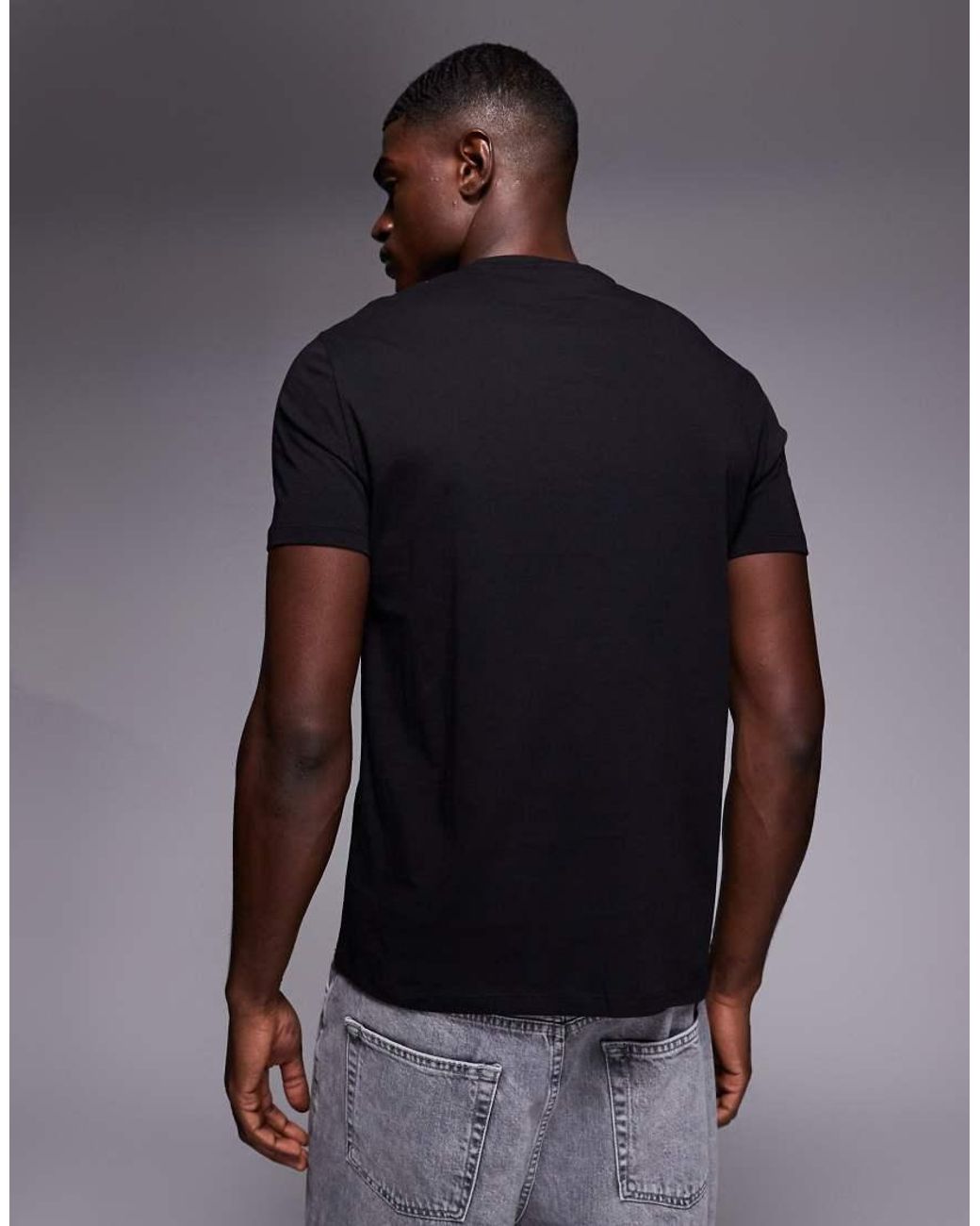 ARMANI EXCHANGE Black Logo T-Shirt for men