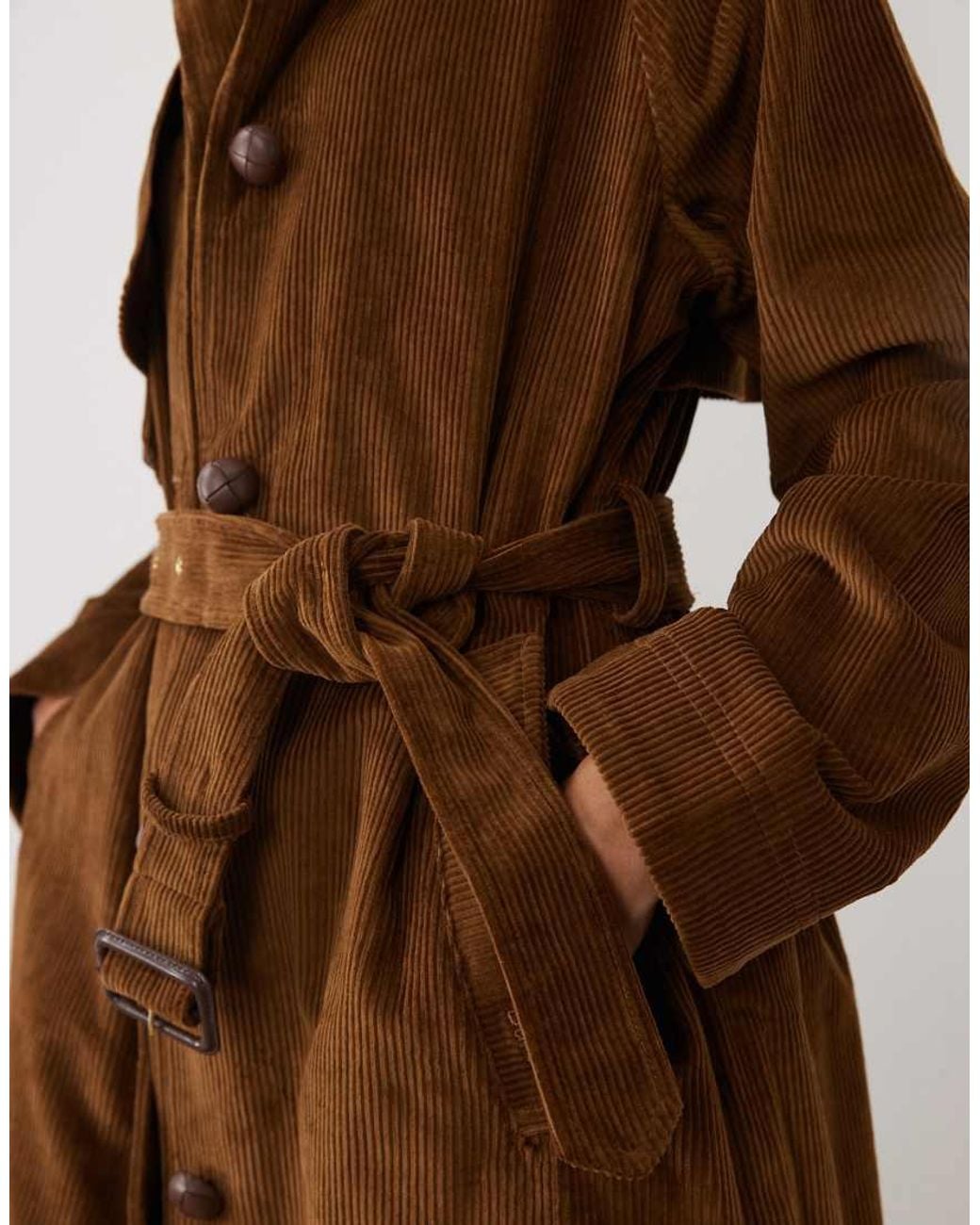 Barbour Brown Antonella Antonella Cord Trench Casual Jacket
