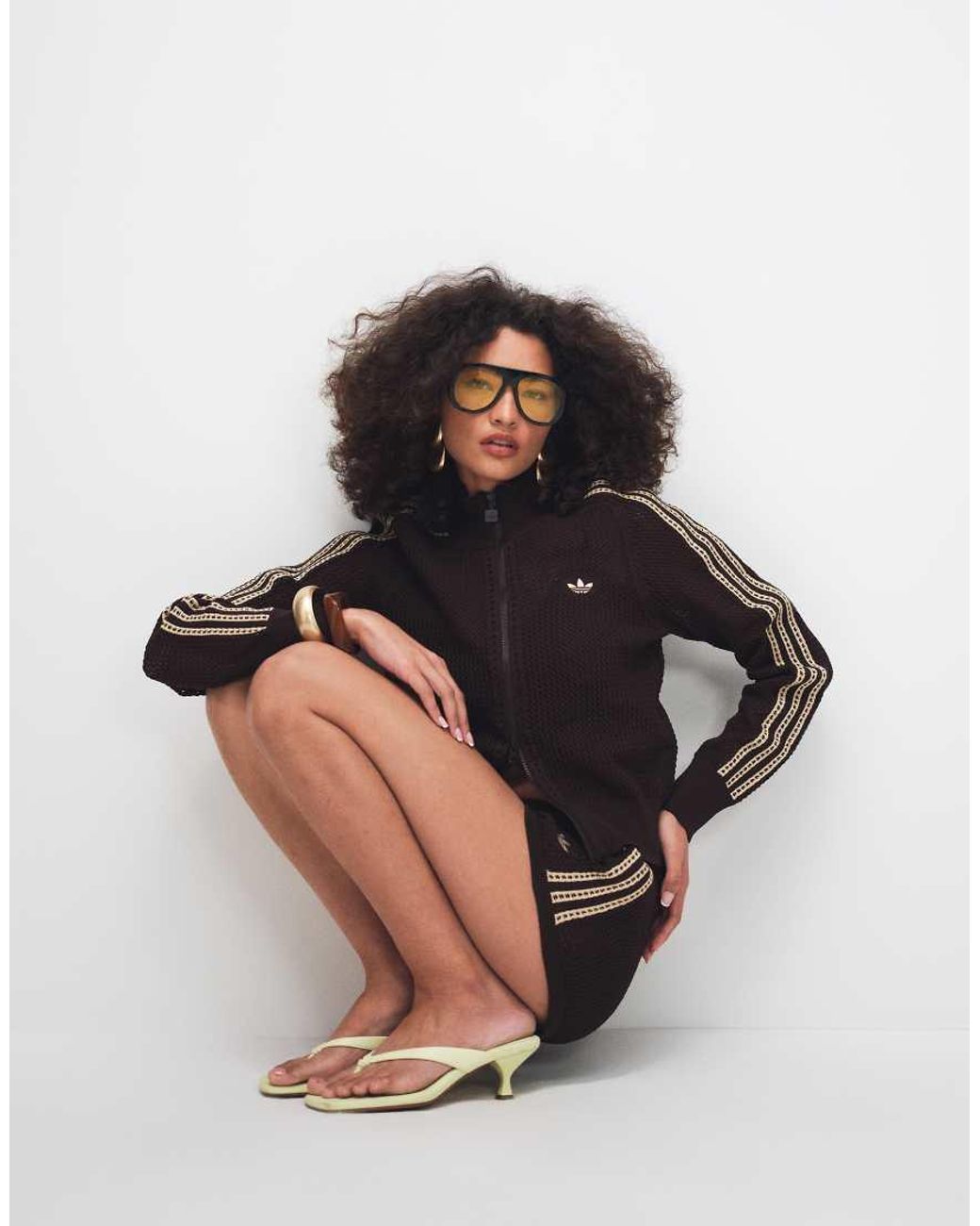 Adidas Originals Black Crochet Shorts