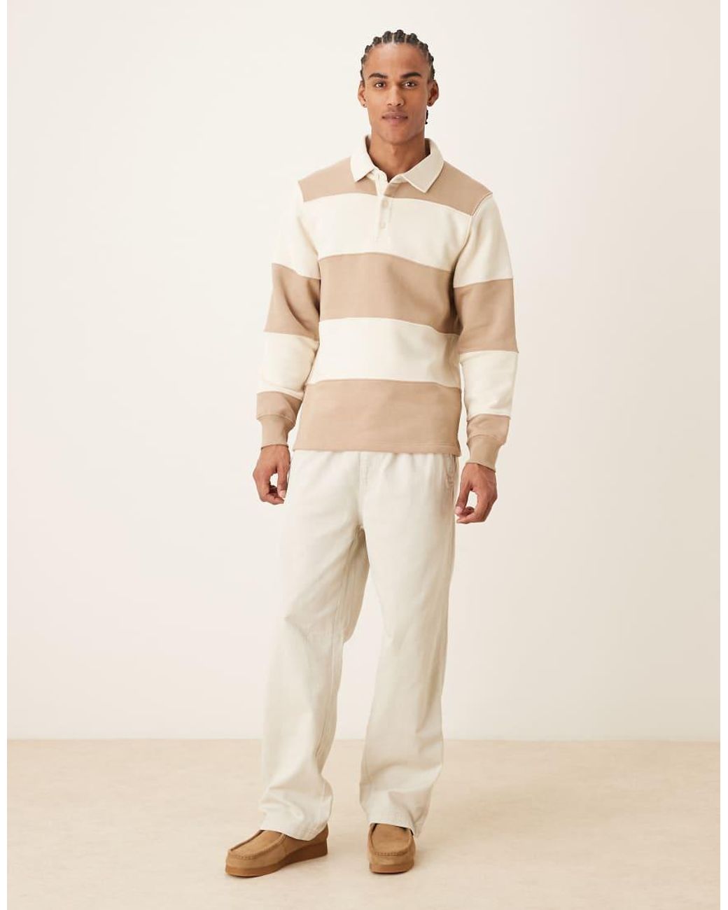 Mango Natural Cotton Mix Rugby Sweatshirt for men