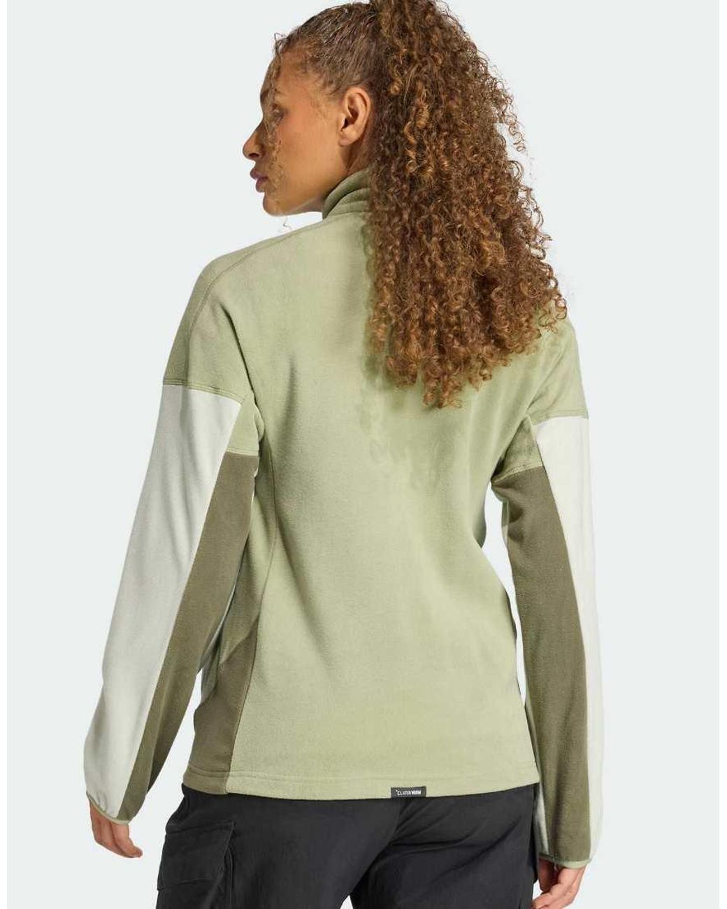 Adidas Originals Green Terrex Multi Climawarm Fleece Anorak