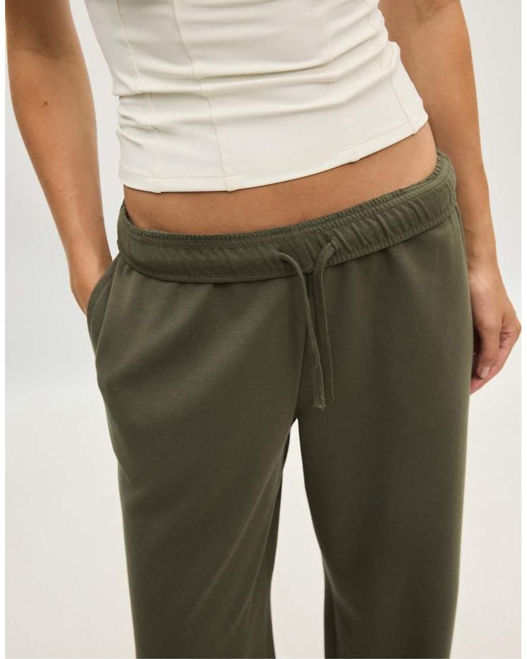 Stradivarius Green Wide-leg jogger Trousers