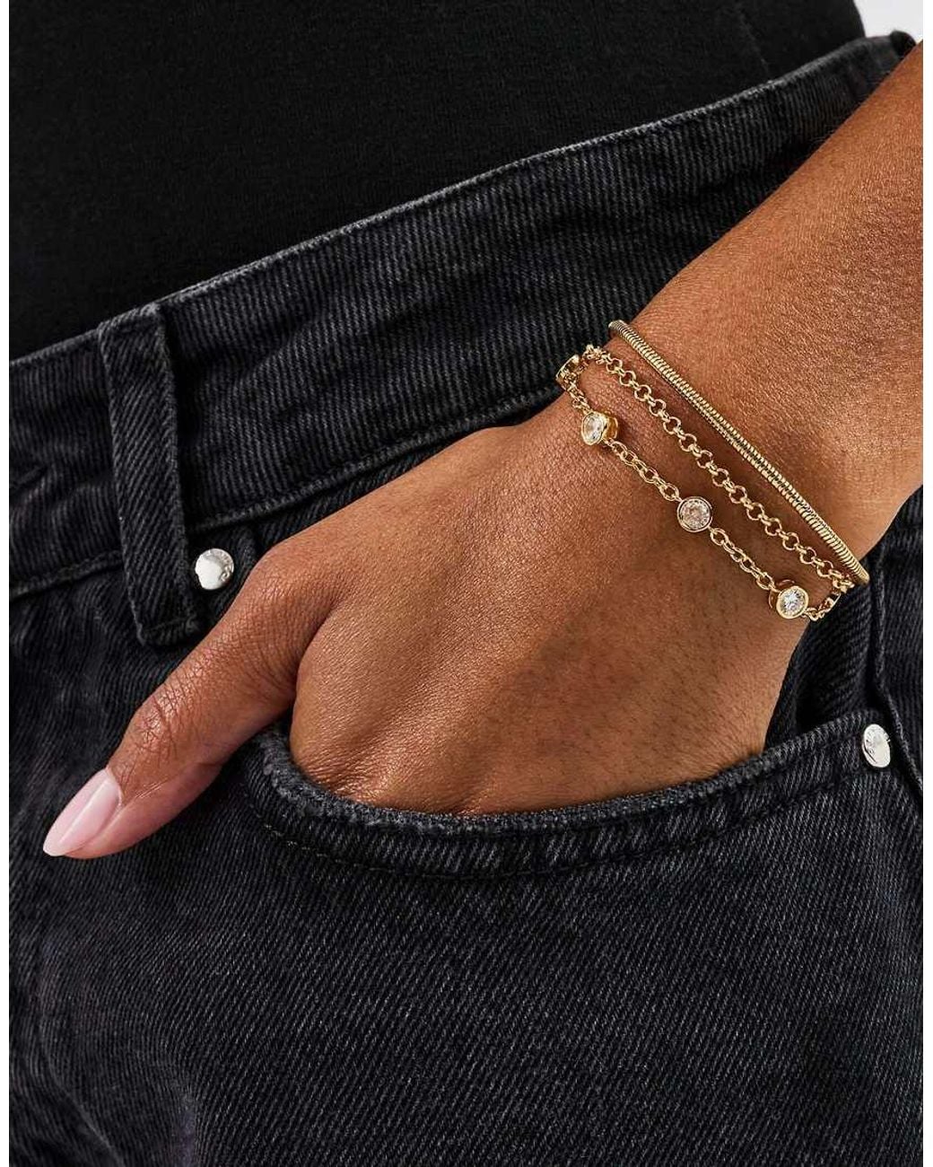 CERNUCCI Black Triple Layer Rolo Bracelet