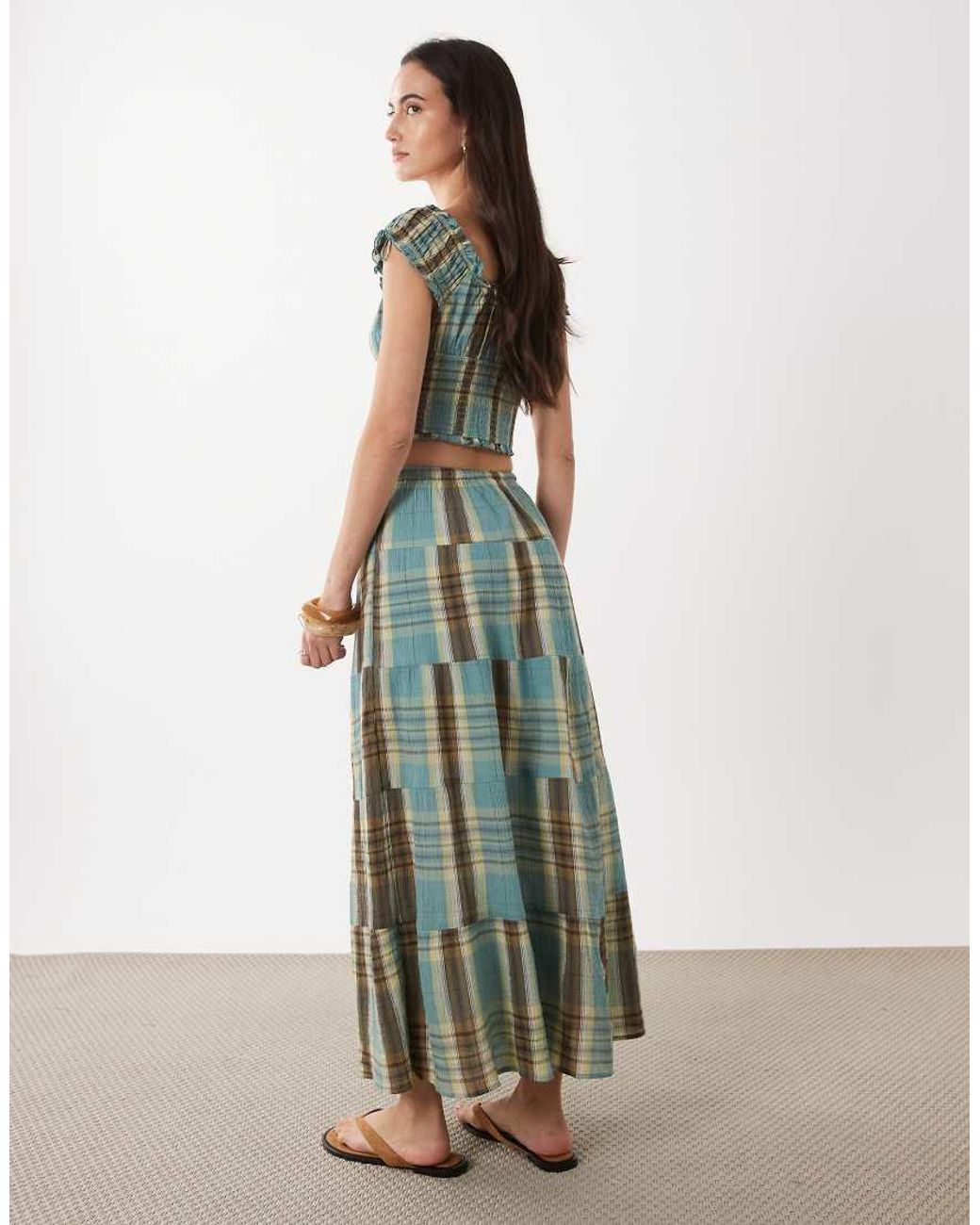 Cotton On Green Linen Haven Maxi Skirt