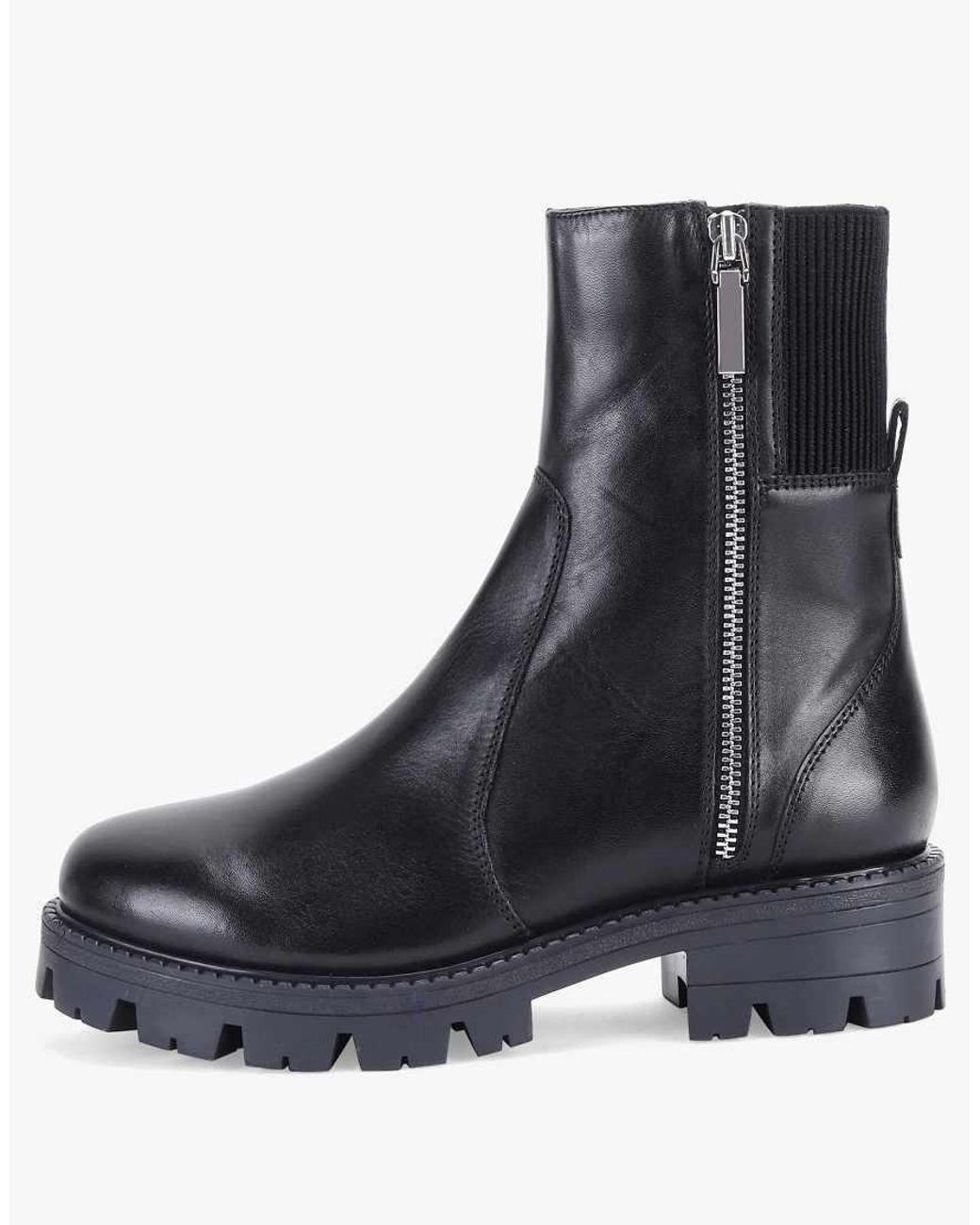 OFF THE HOOK Black 'Harrogate' Leather Side Zip Ankle Boots