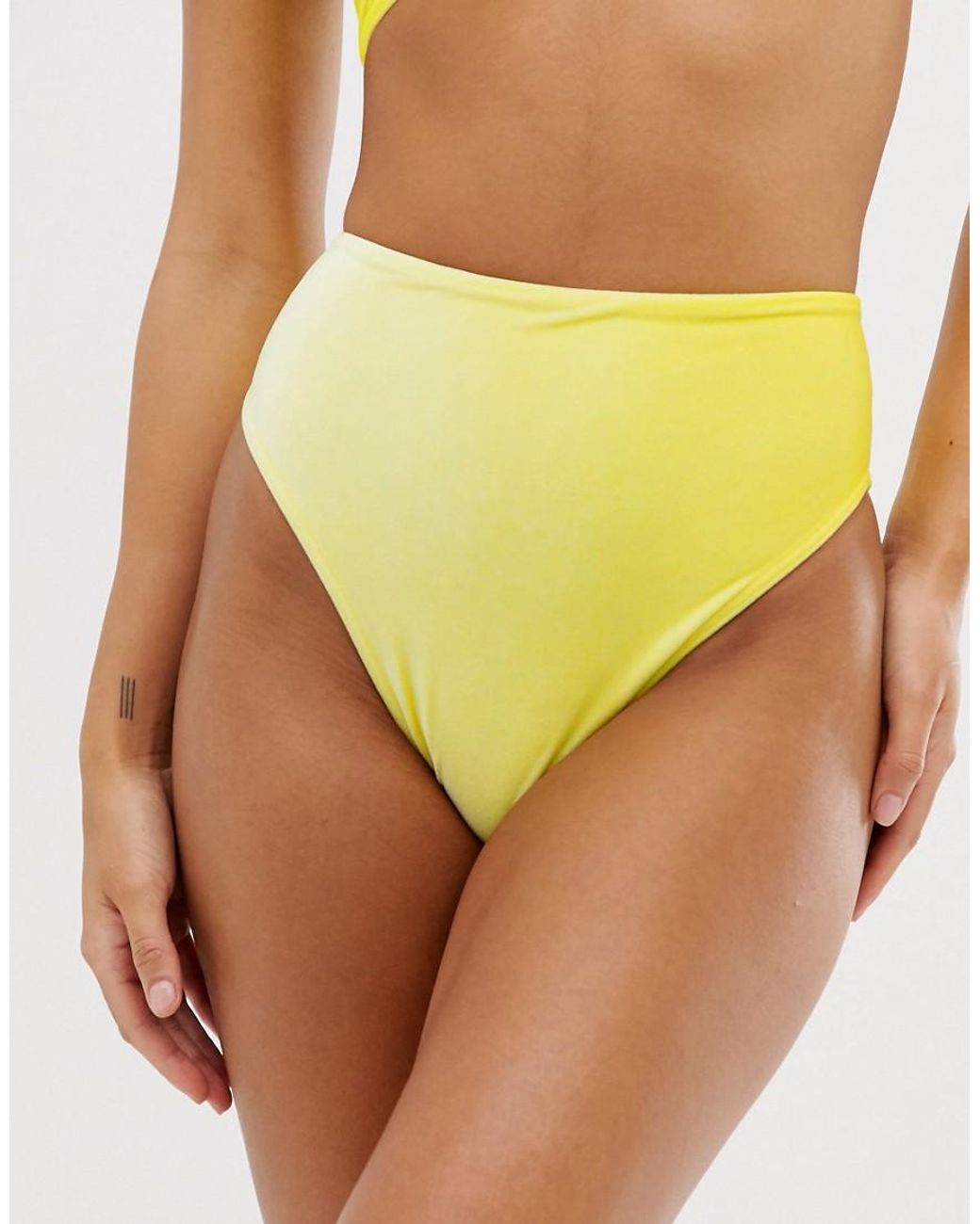 pastel yellow bikini bottoms