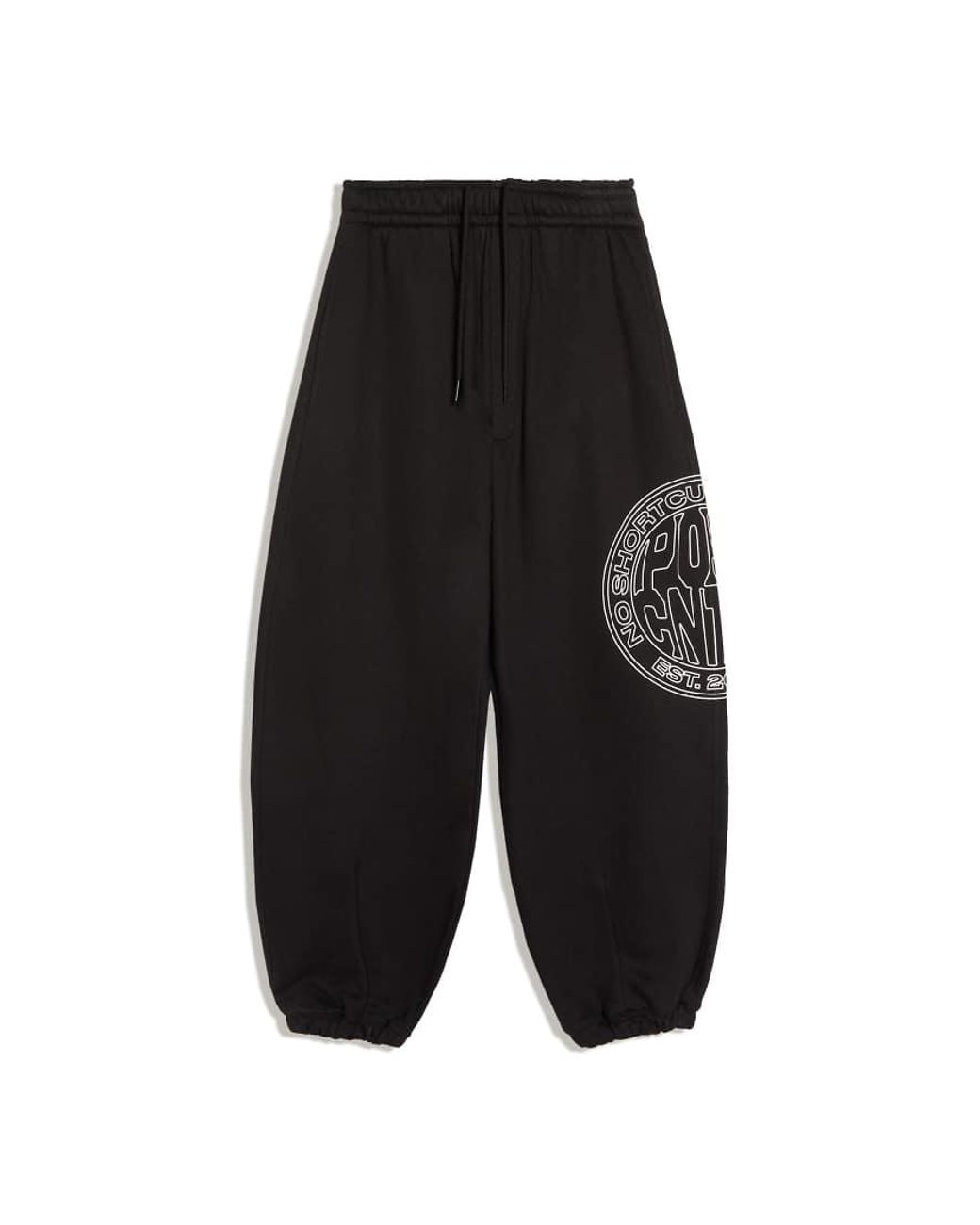 Bershka Black Side Print joggers for men