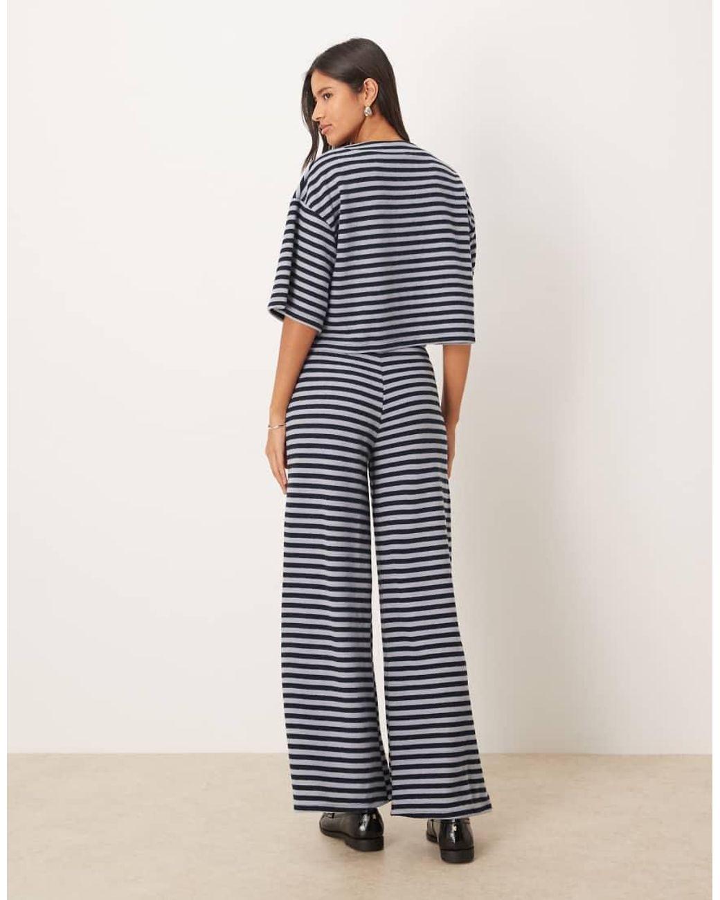 ASOS White Supersoft Co-ord Wide Leg Trousers