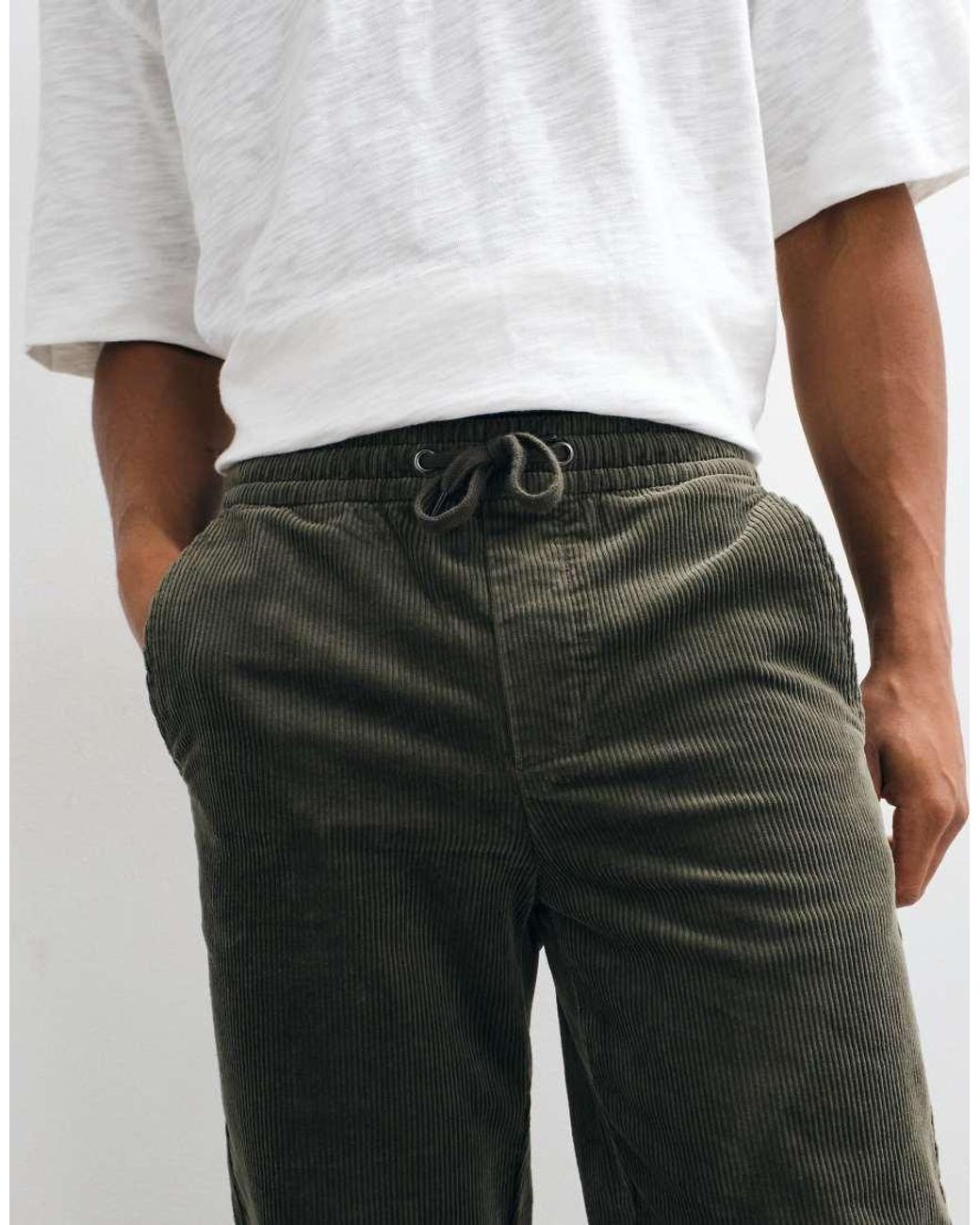 Only & Sons Gray Tapered Cord Trouser for men