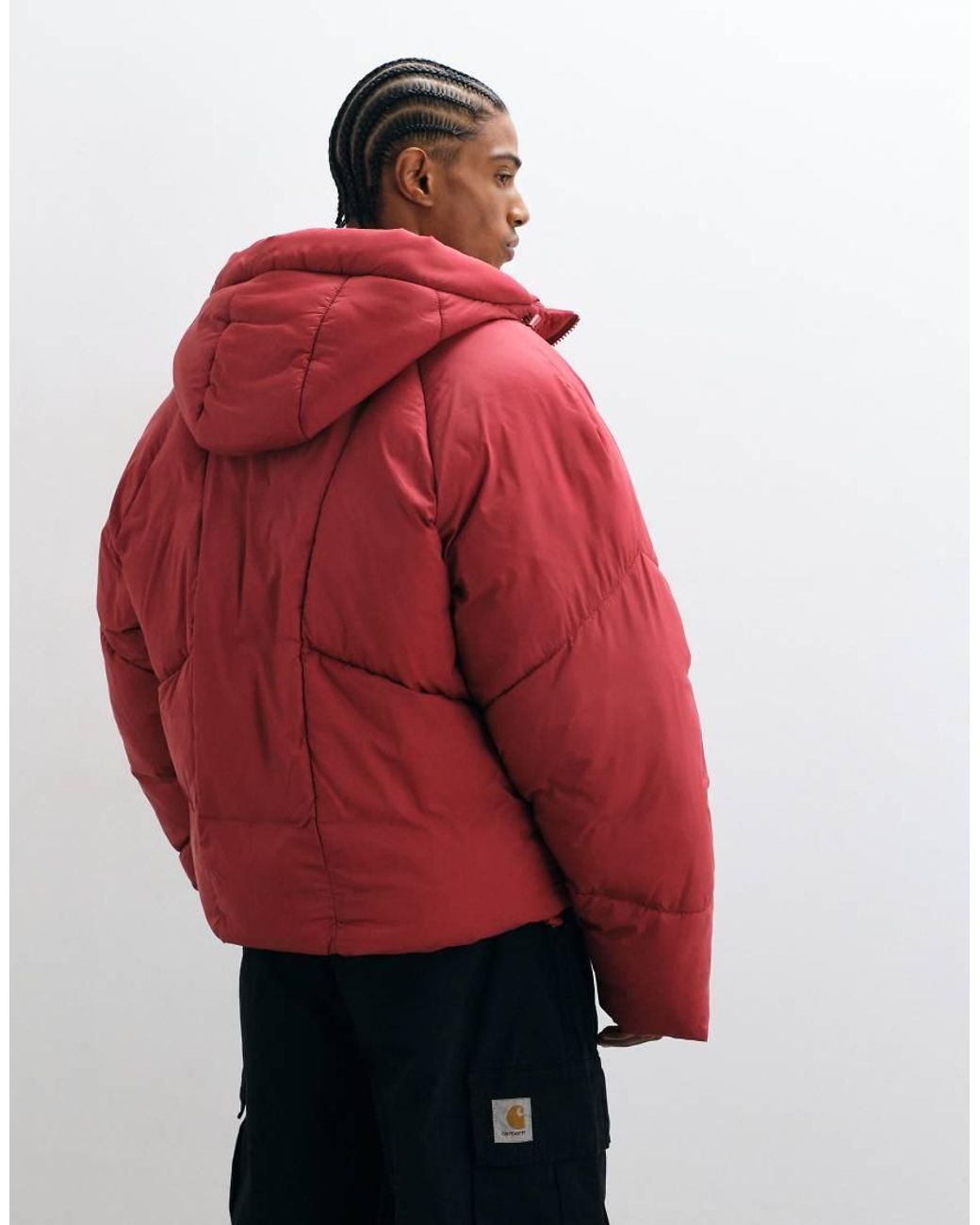 ASOS Red Peakmax Puffer for men