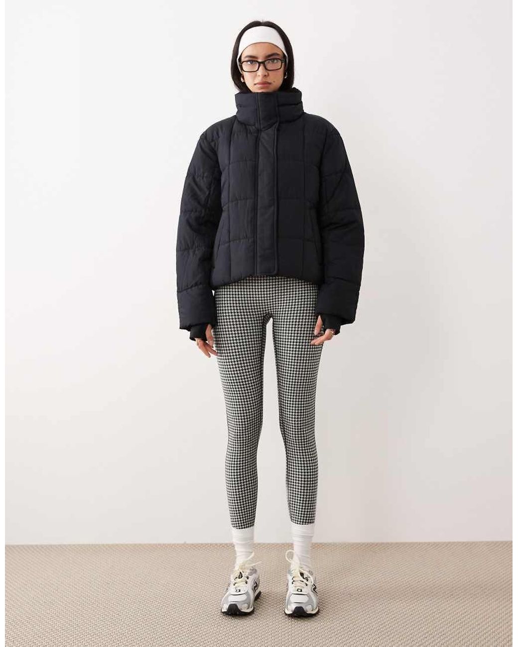 Abercrombie & Fitch Black Ypb Cropped High Neck Puffer Jacket