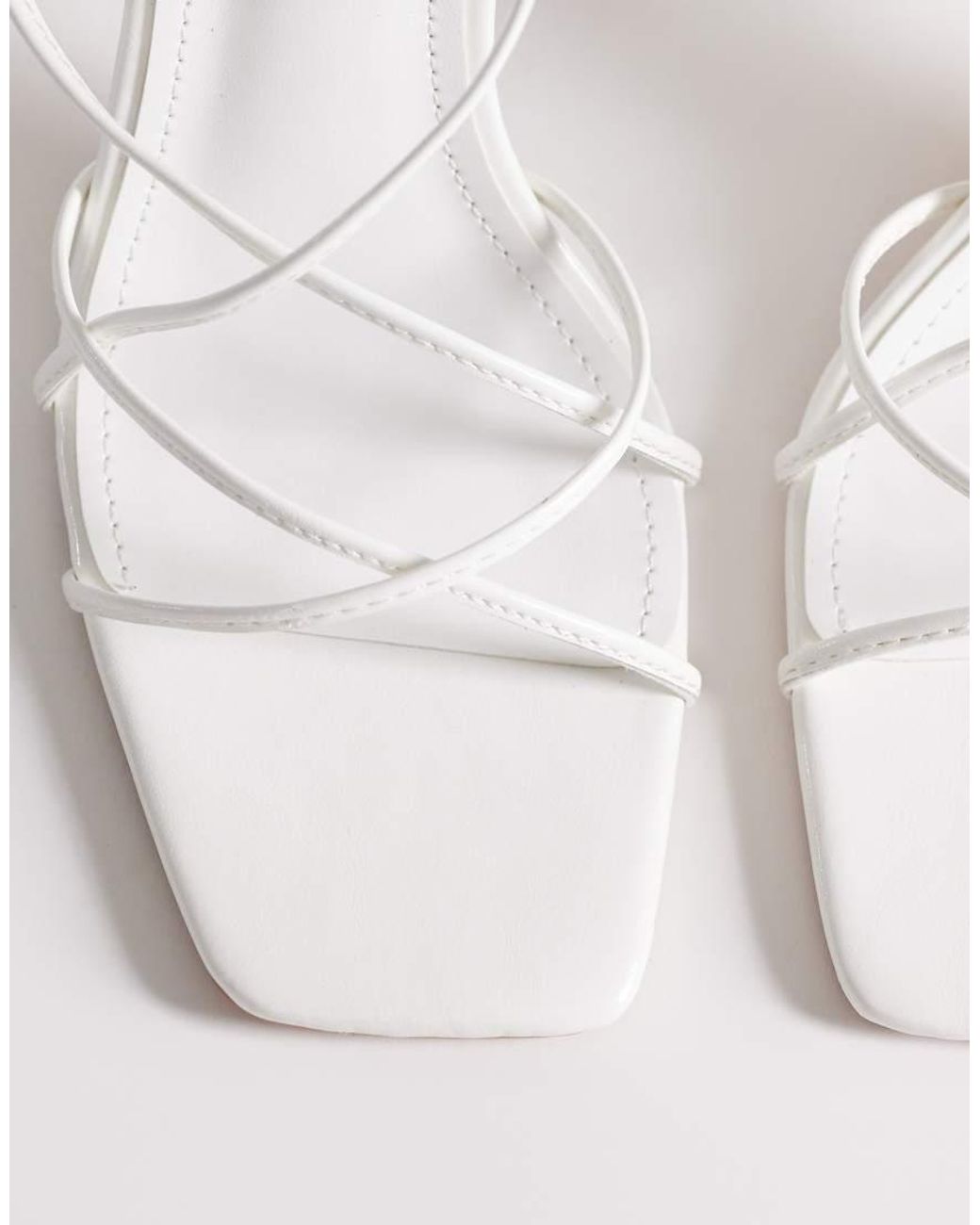 SIMMI White Simmi London Carmela Block Heeled Sandals