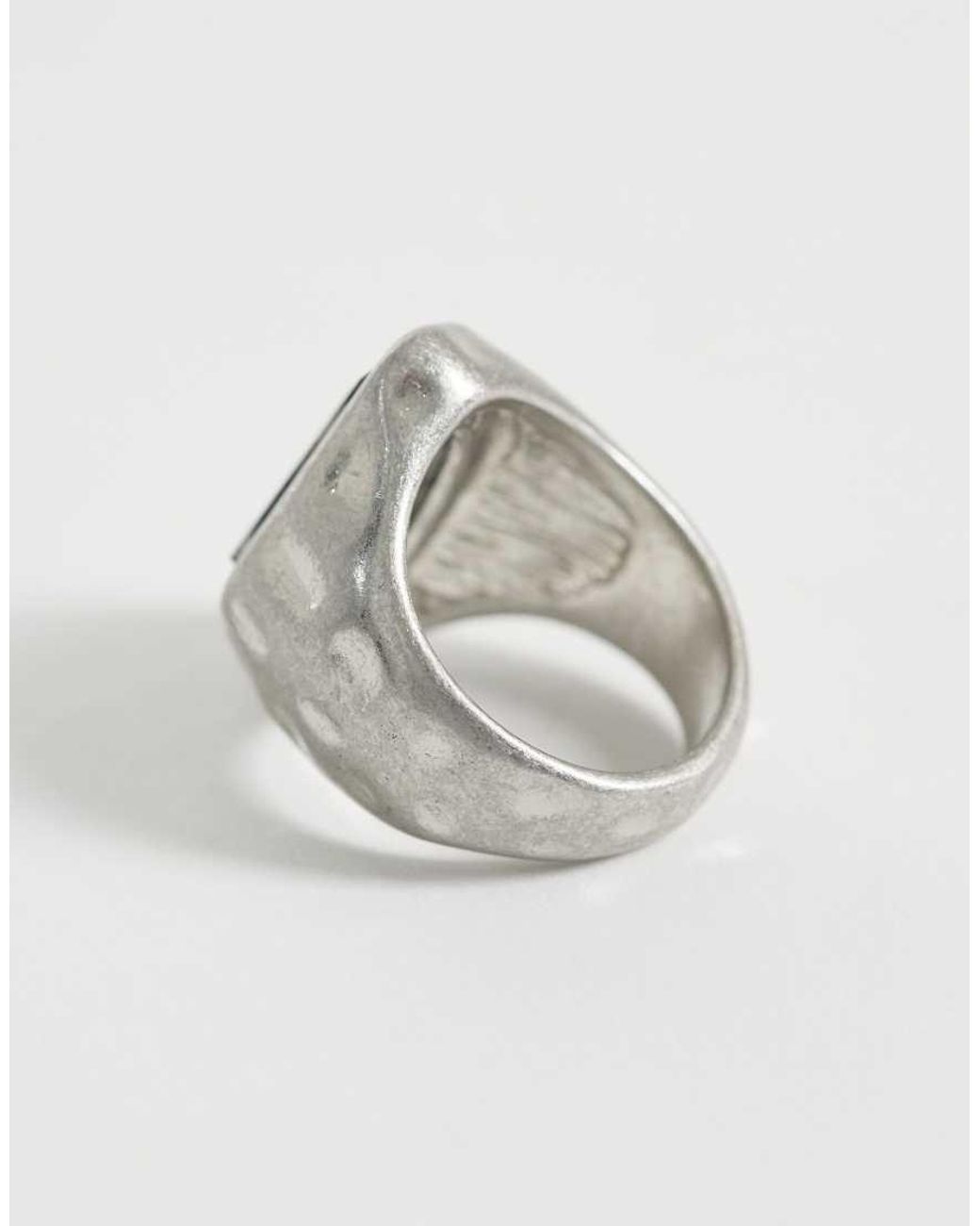 Reclaimed Vintage Uniseks Ring Met Siersteen in het White