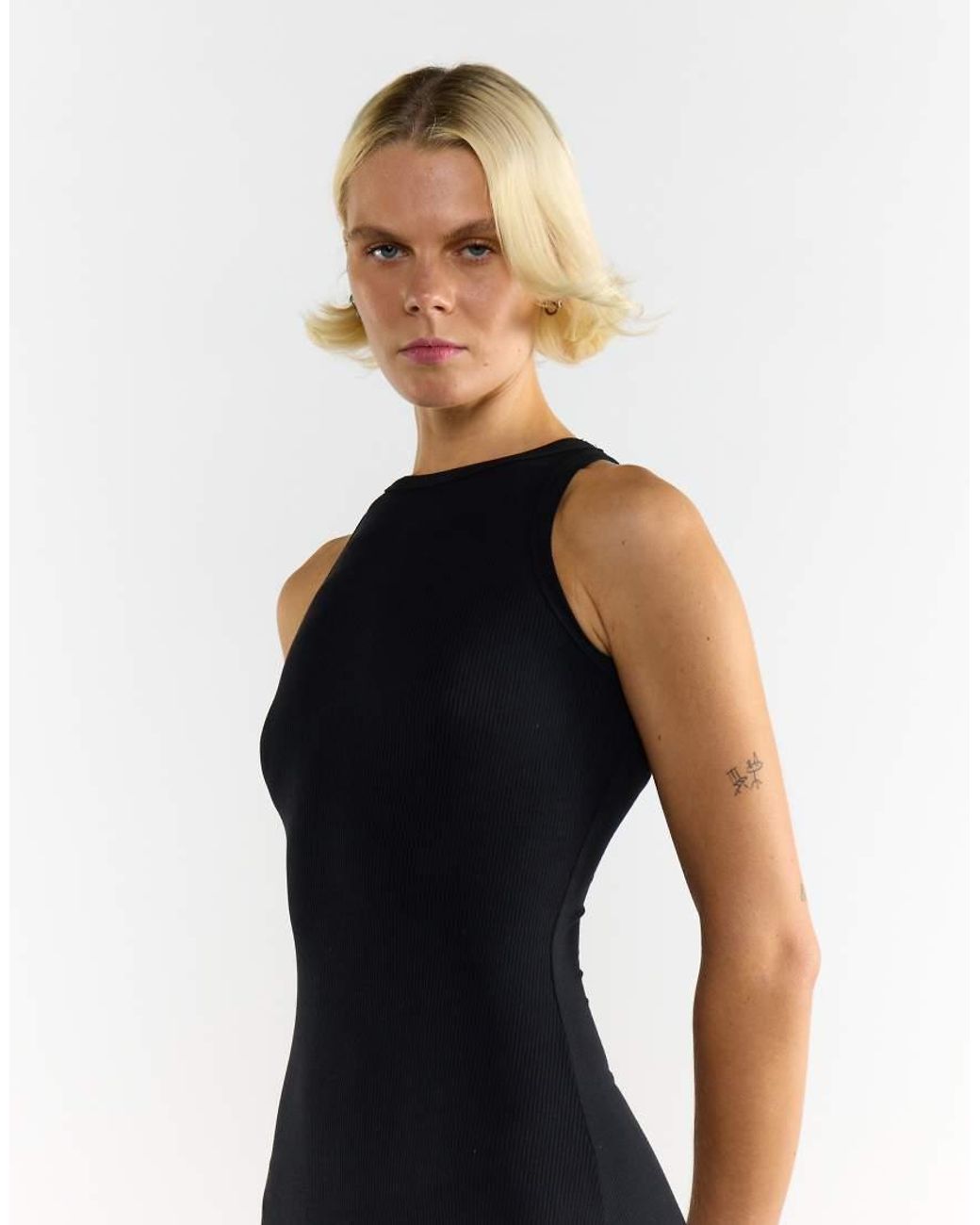 agon® Blue Crew Neck Tank Dress