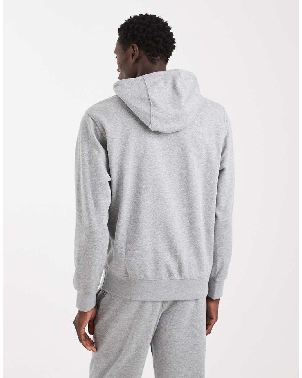 Nike Gray Club French Terry Hoodie for men