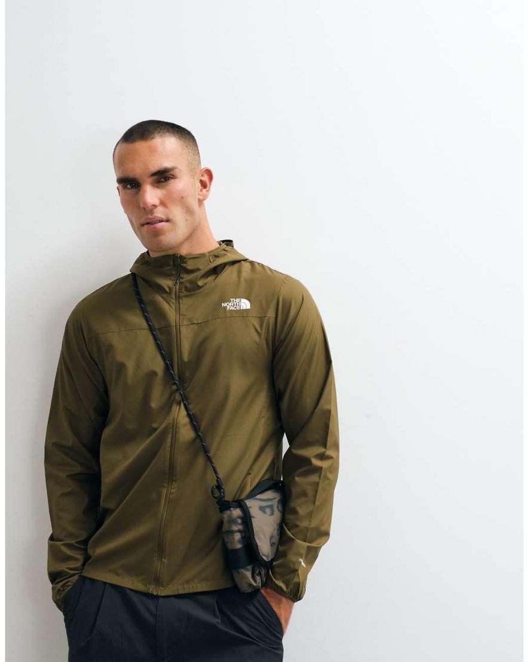 The North Face Green Hooded Wind Jacket for men