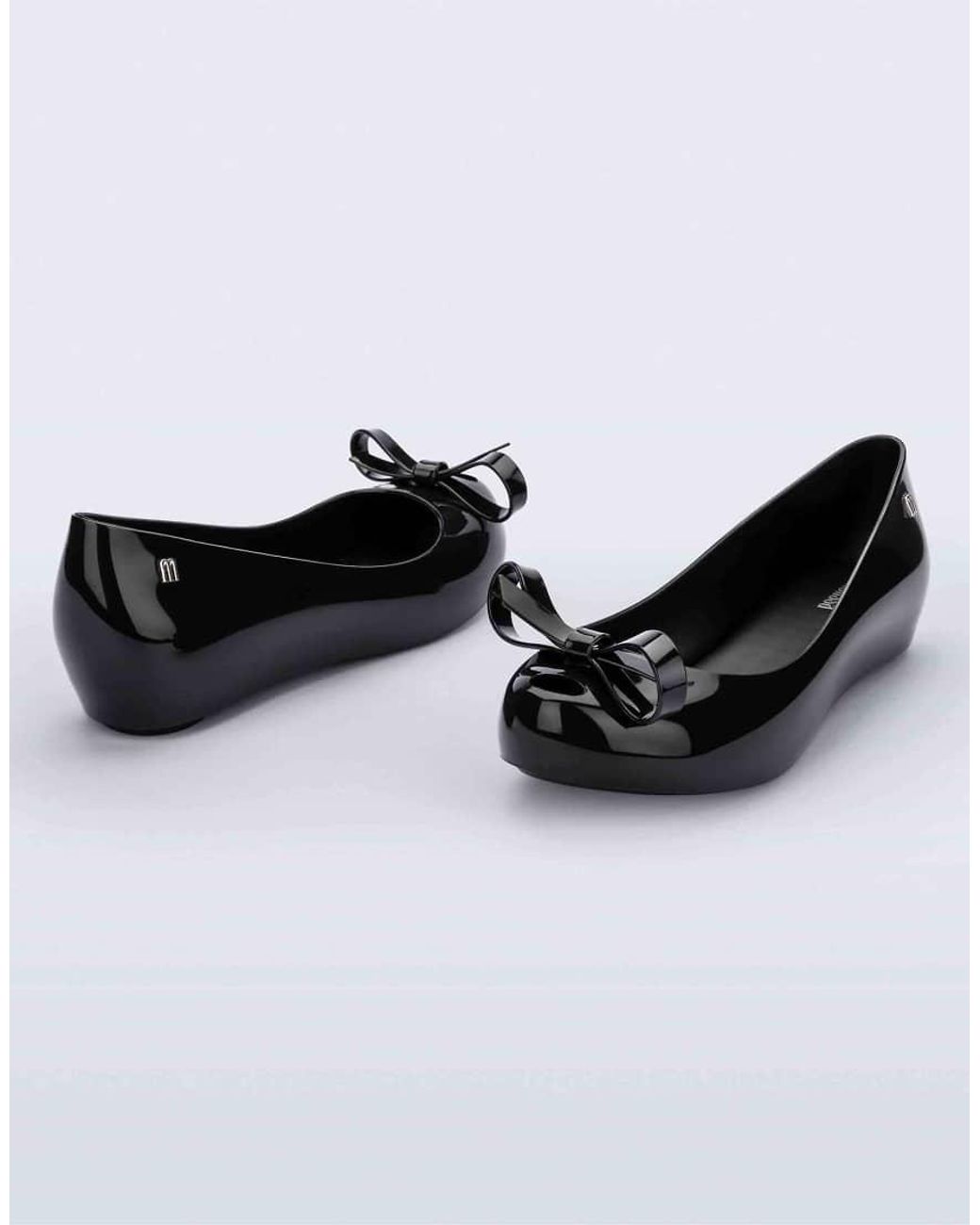 Melissa Black Ultragirl Bow Iii Ballerina Flats