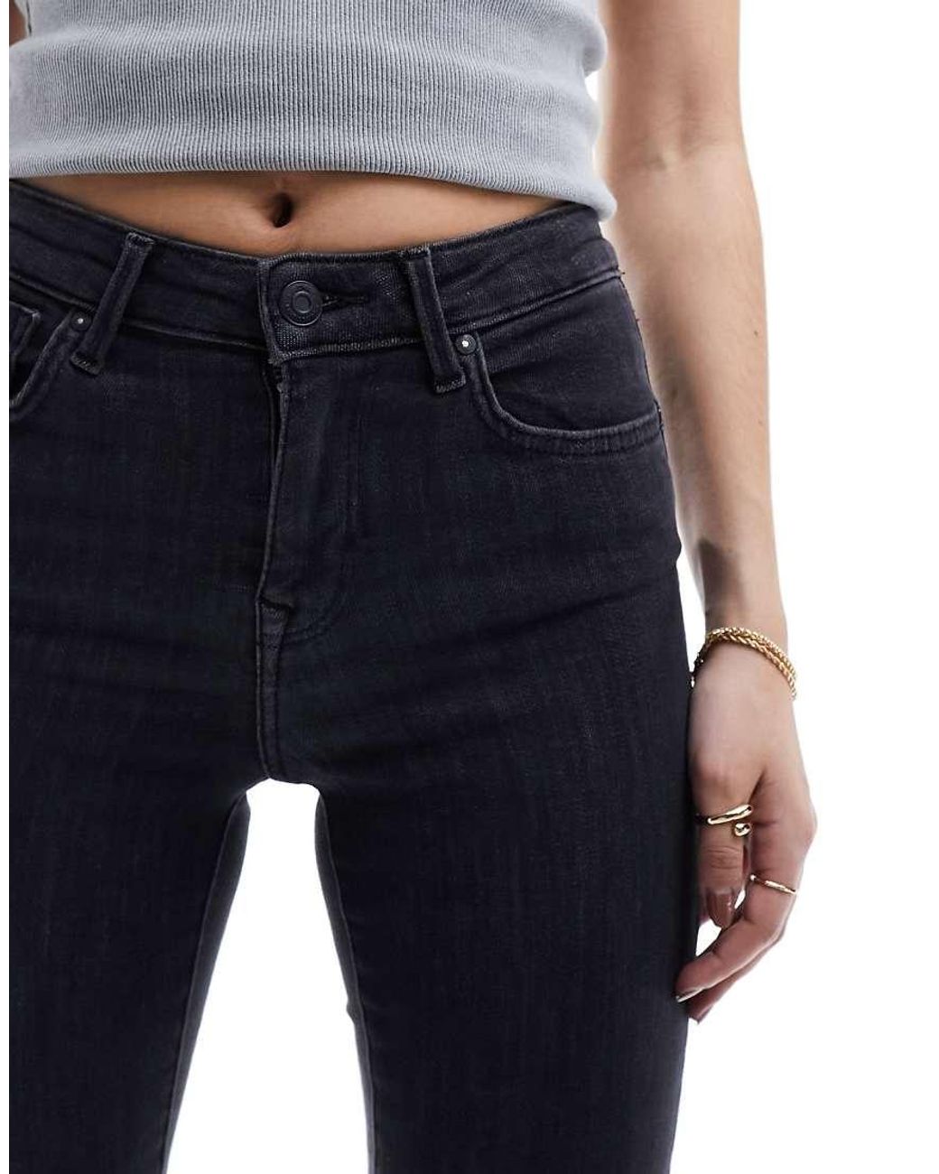 Vaqueros De Corte Pitillo Con Diseño Realzador De ONLY de color Black