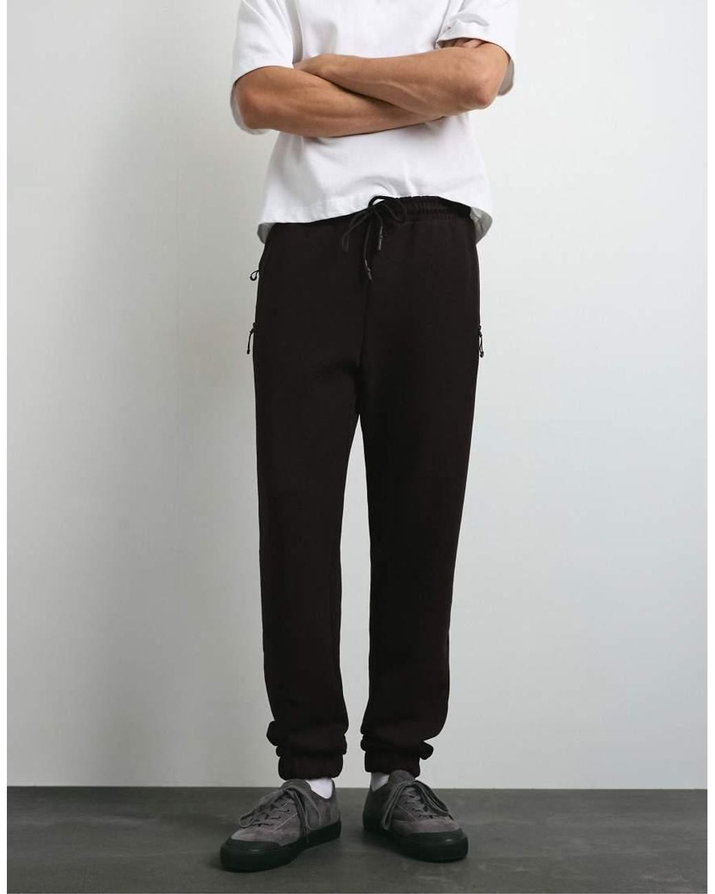 Pull&Bear White Stwd Technical joggers for men