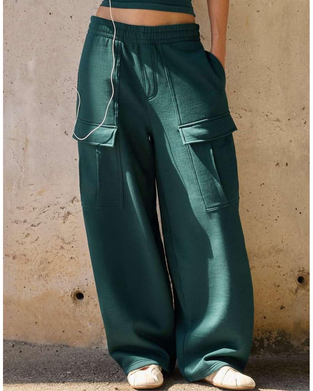 Stradivarius Cargo Joggerbroek in het Green